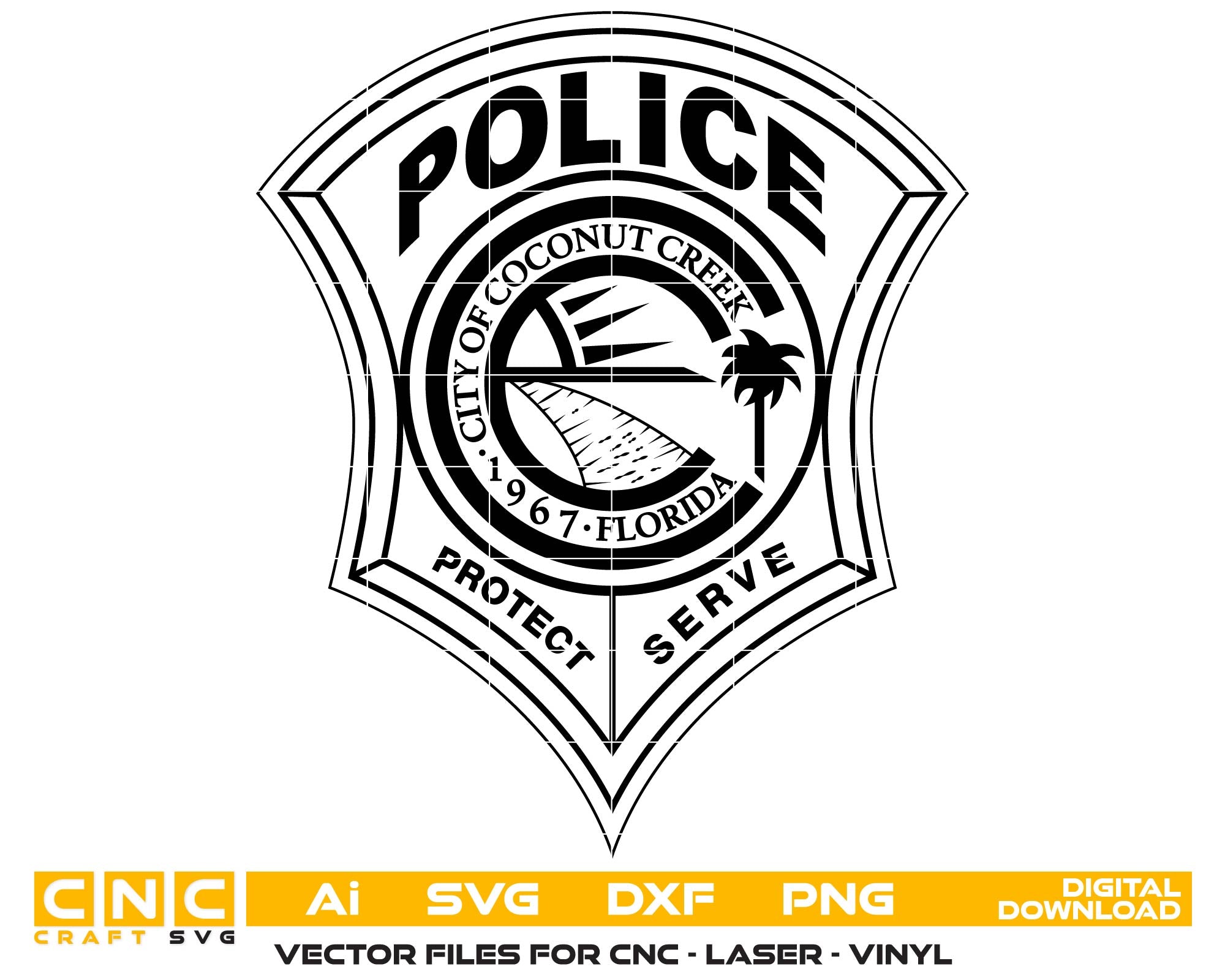 Coconut Creek Police Honor Guard patch, Florida