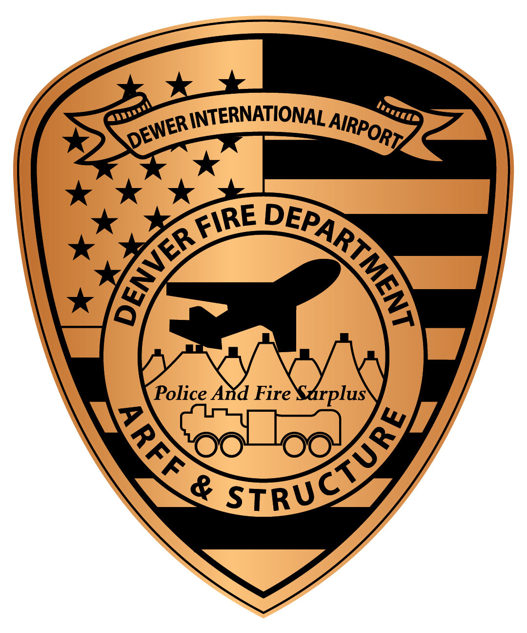 Denver International Airport Fire Department Patch SVG | Colorado Fire Dept Vector Emblem