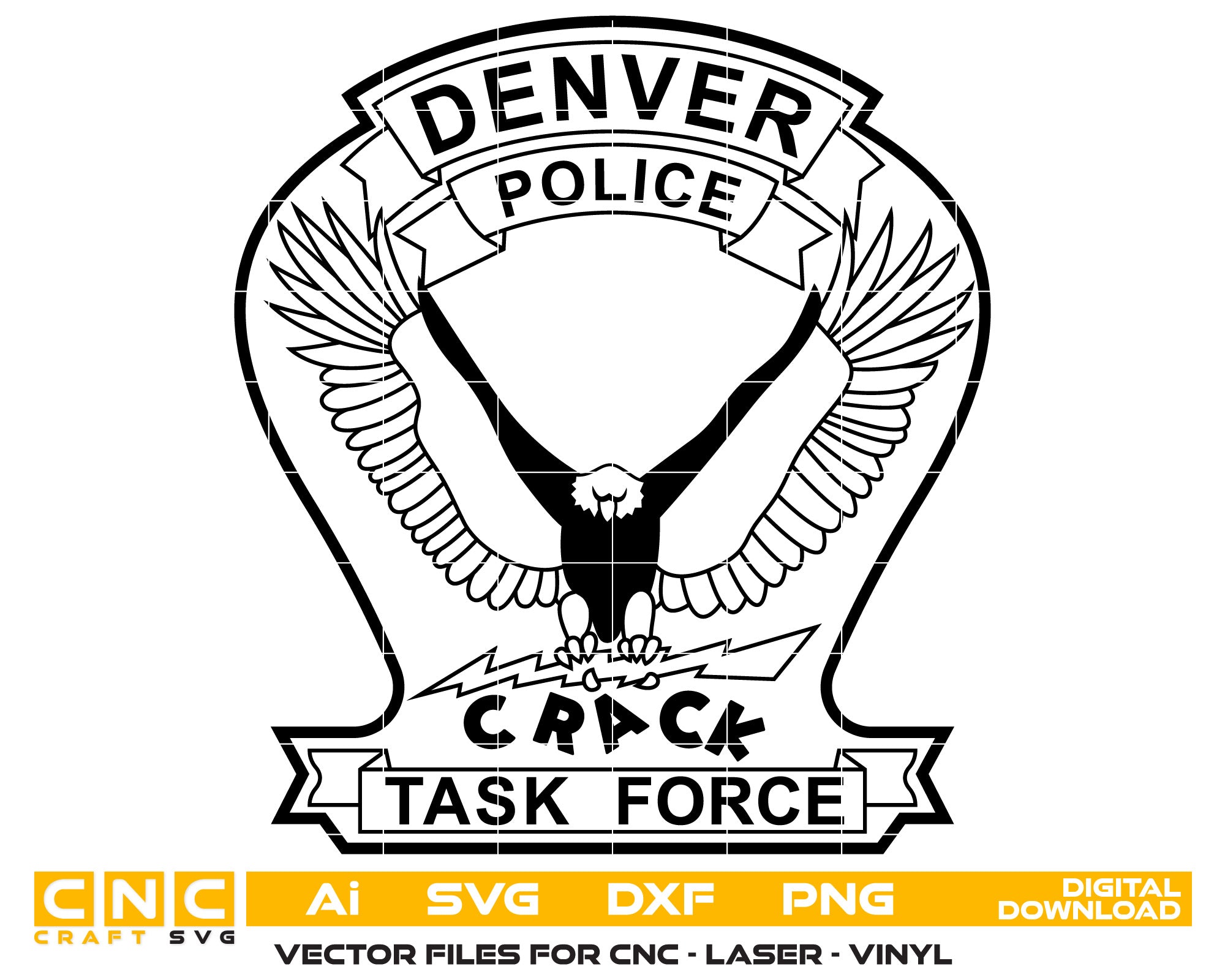 Colorado Denver County Crack Task Force Police Patch