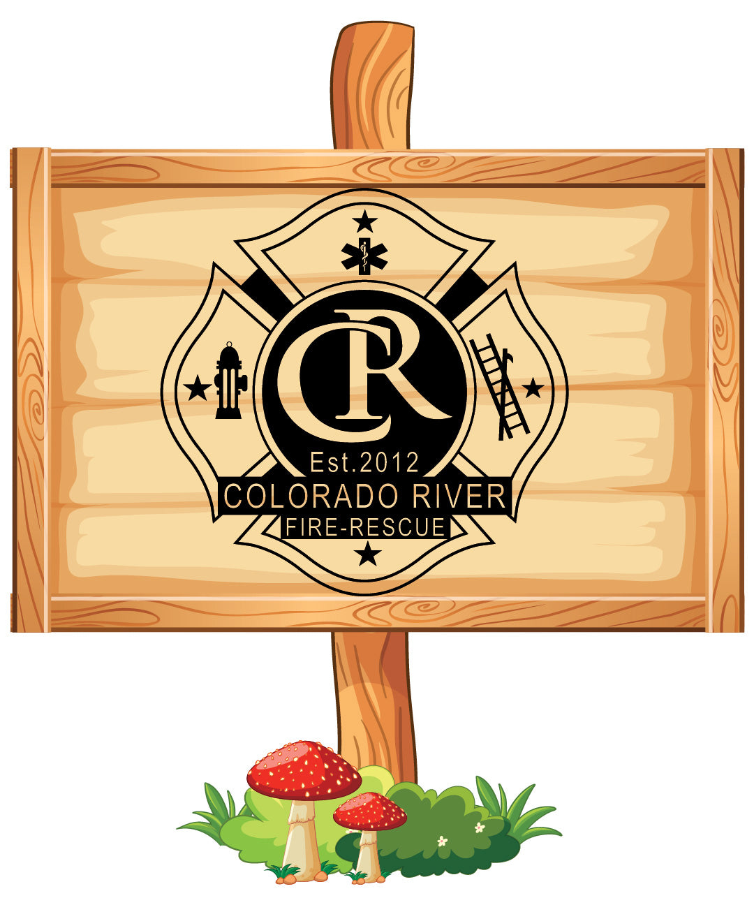 Colorado River Fire Rescue Badge SVG | Fire Department Vector Emblem for CNC & Printing