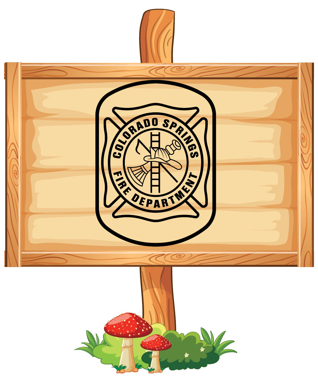 Colorado Springs, Colorado Fire Department Patch Vector Art