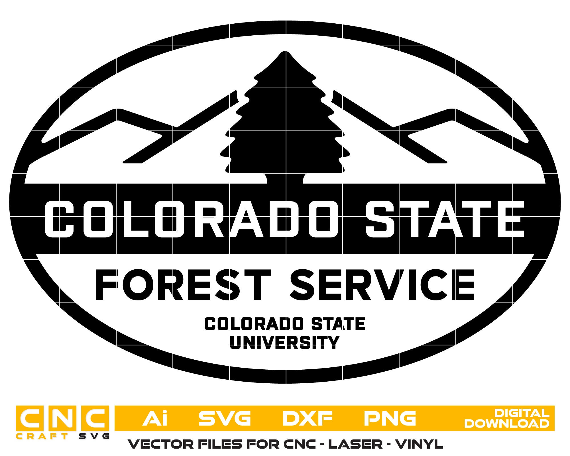 Colorado State Forest Service Logo SVG - Official Style CNC Design