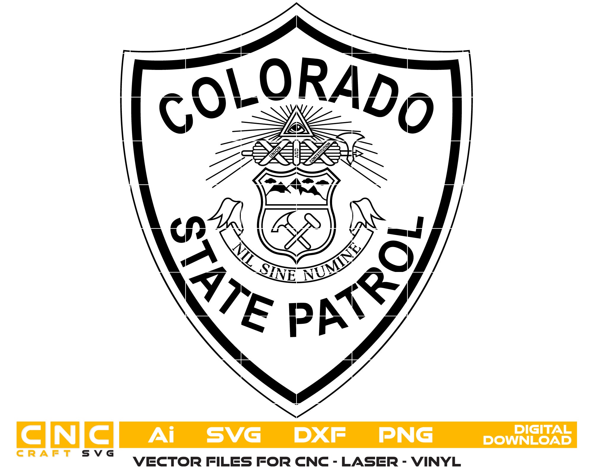 Colorado State Patrol Shoulder Patch SVG