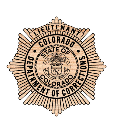 colorado department of corrections lieutenant badge svg, colorado corrections badge vector, lieutenant badge colorado svg emblem, colorado doc police badge svg, #support