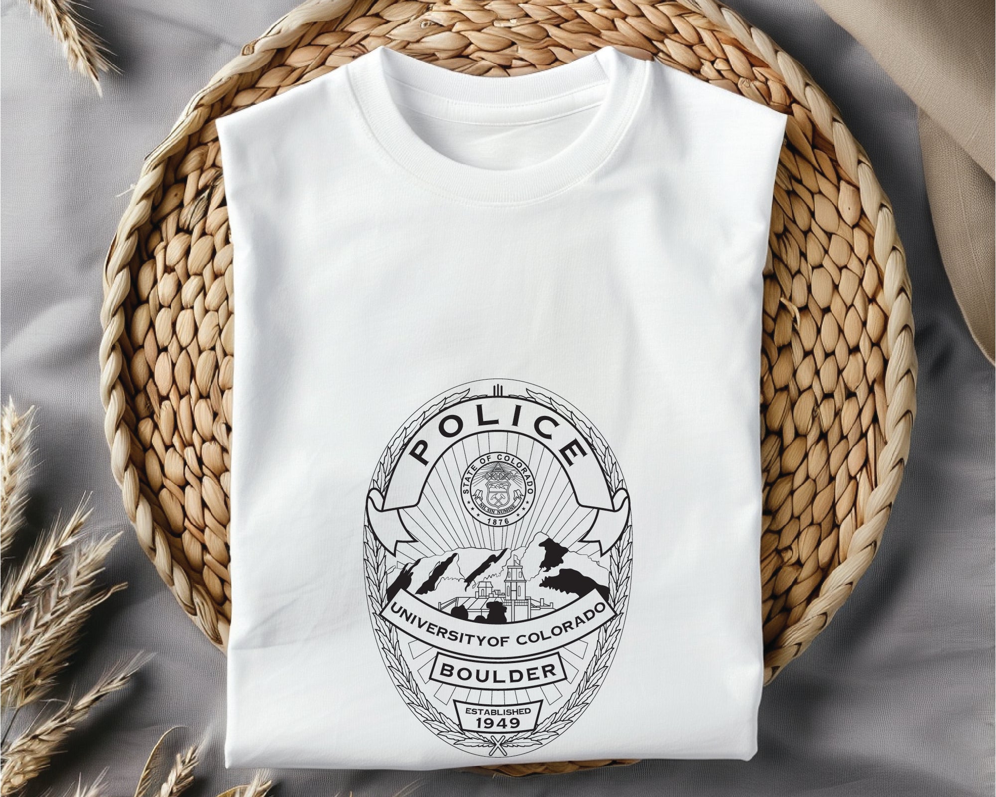 University of Colorado Police Badge SVG, Colorado Police Department Vector, CU Police Logo SVG, Law Enforcement Badge Vector, University Police SVG, Colorado Badge Design