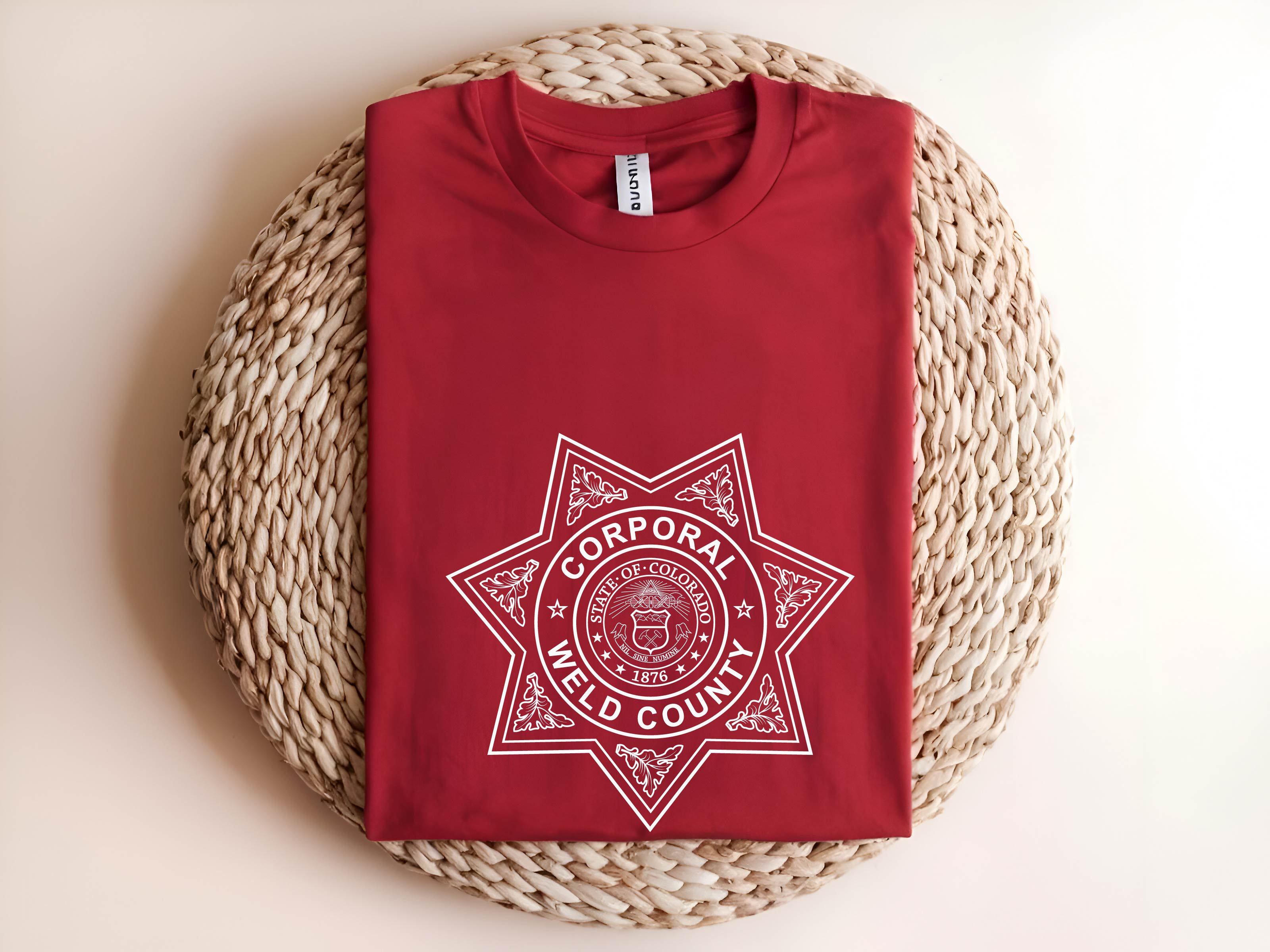 Weld County Sheriff Corporal Badge SVG, Weld County Corporal Badge Vector, Colorado Sheriff Corporal Badge, Law Enforcement Rank Badge SVG, Sheriff Badge Vector, Engraving Badge File