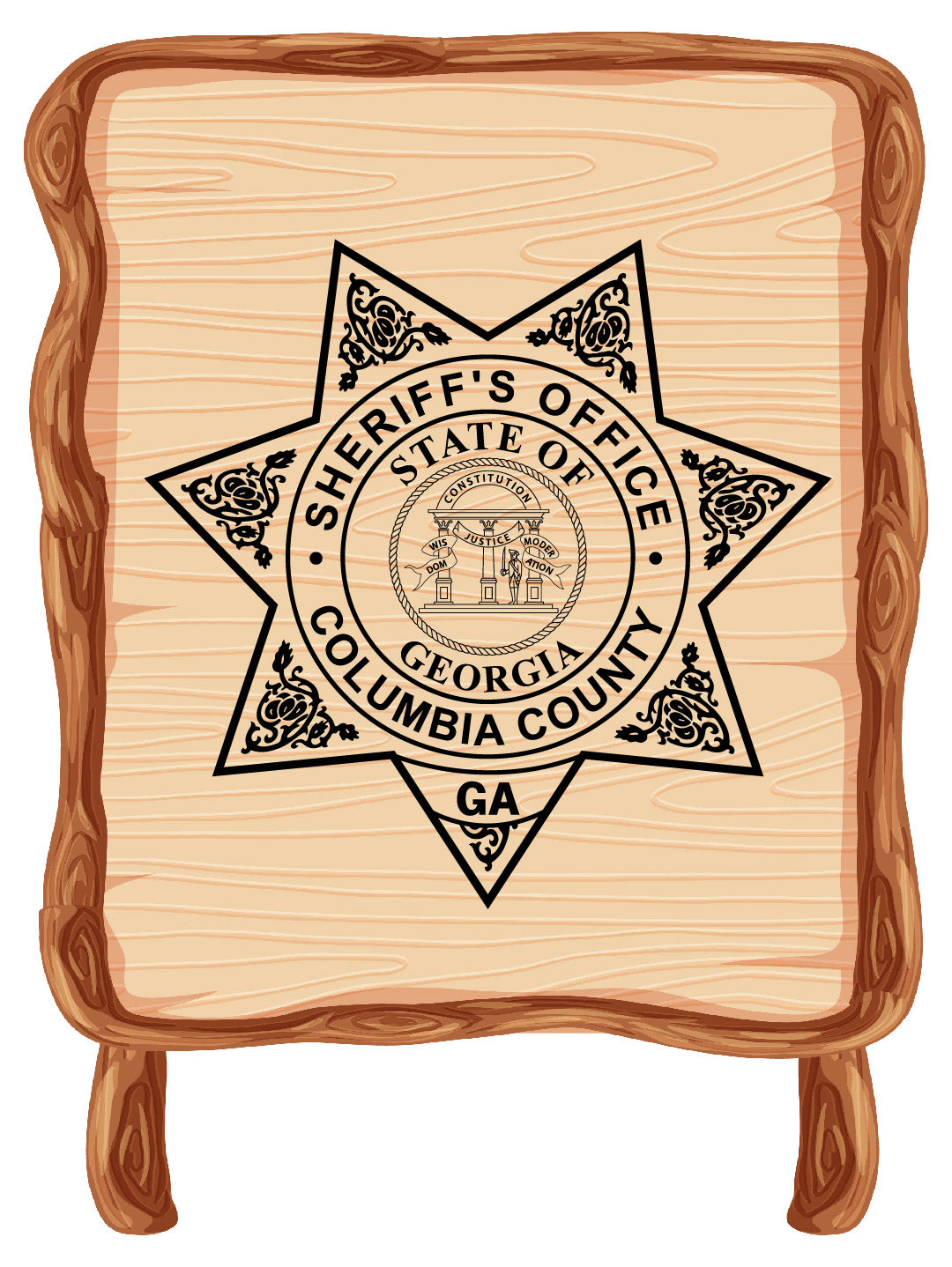 Columbia County Sheriff Badge – Digital Download
