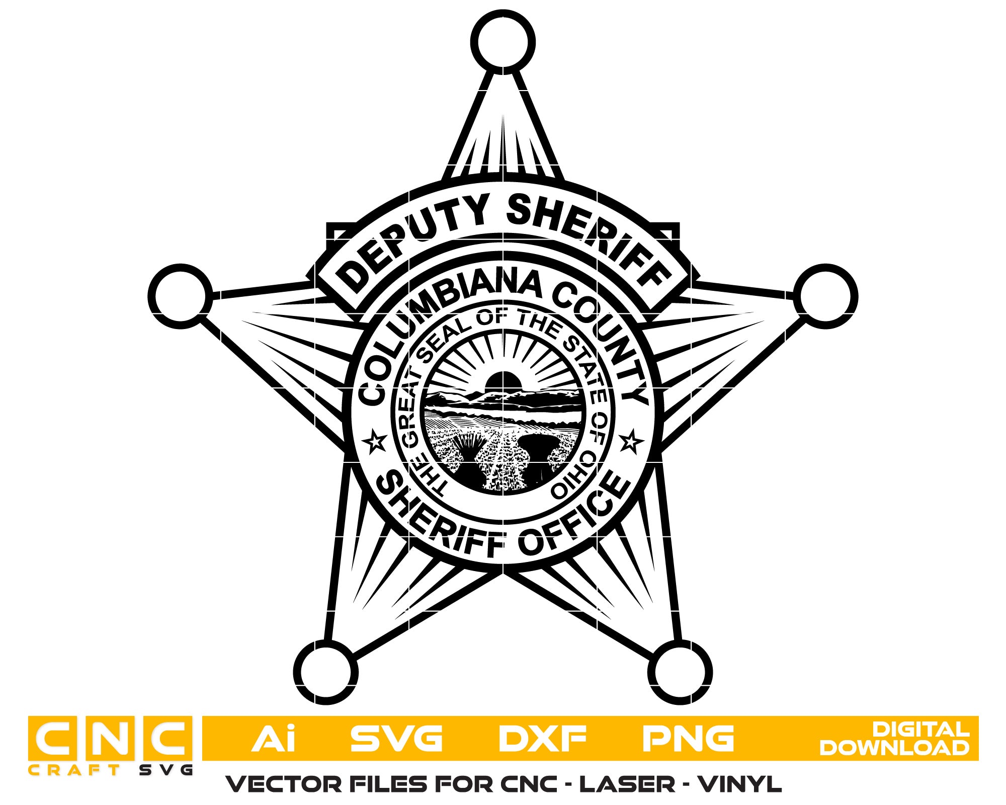 Columbiana County Deputy Sheriff Badge