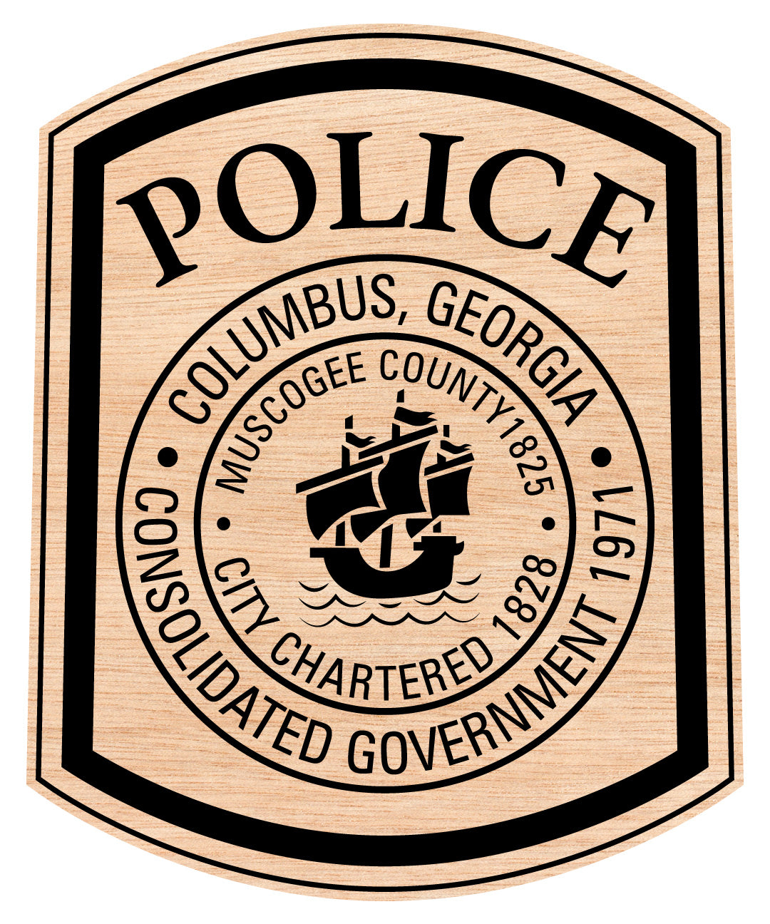 Columbus Georgia Police Badge SVG