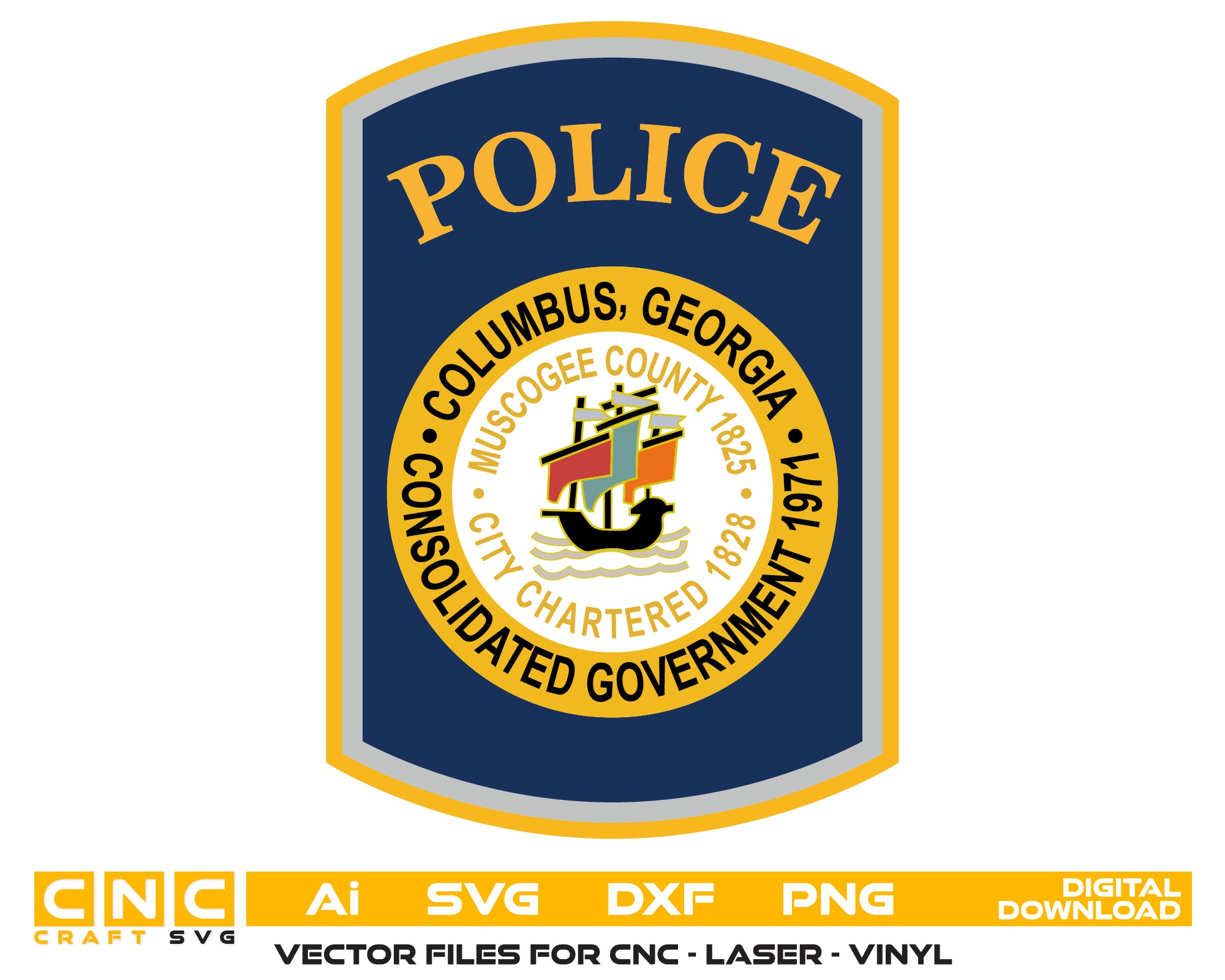 Columbus, Georgia Police Badge Color File