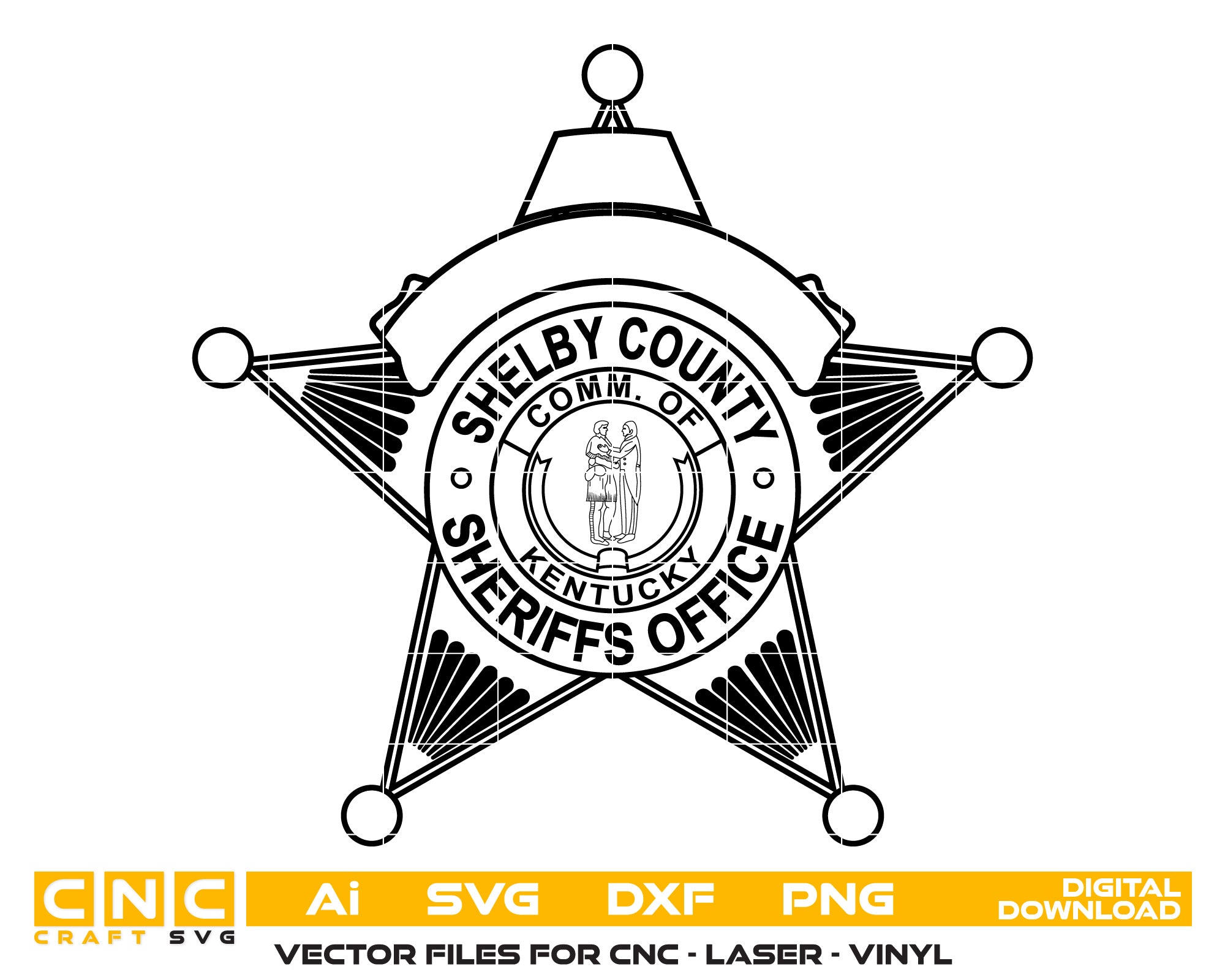 Comm of Kentucky Shelby County Sheriff Badge