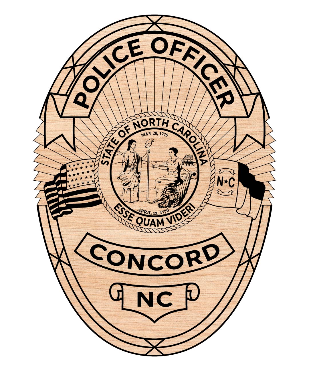 Concord Police Officer Badge SVG, Concord Police Badge Vector, Police Officer Badge Emblem, Law Enforcement Badge SVG, Police Badge Vector File