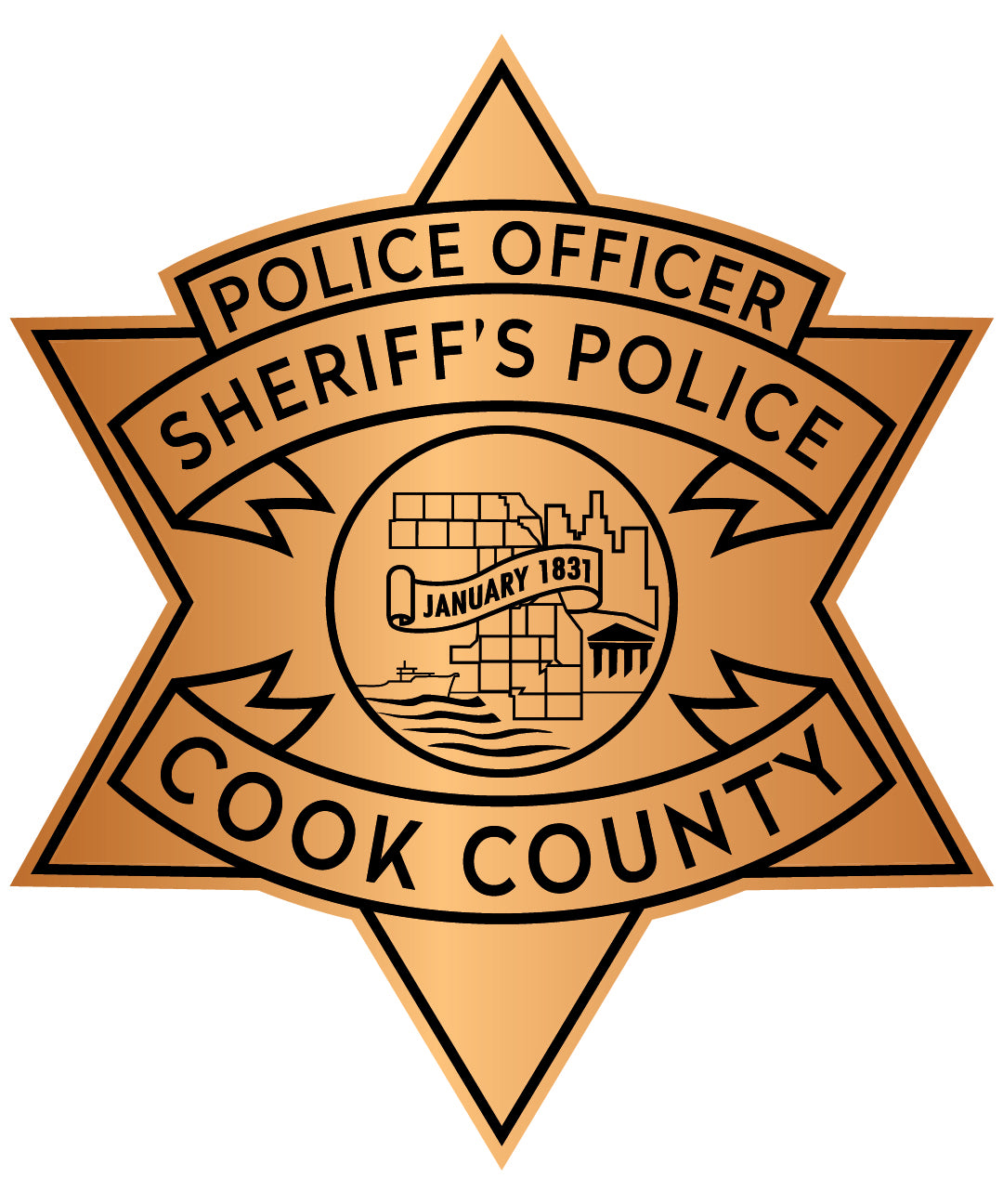 Cook County Sheriff Police Officer Badge – Digital Download