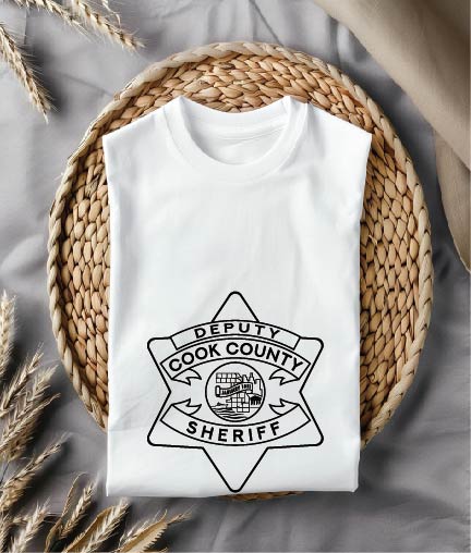 Cook County Deputy Sheriff Badge SVG, Illinois Deputy Sheriff Emblem Vector, Cook County Sheriff Badge SVG, Cook County Police Badge Vector, Illinois Law Enforcement SVG