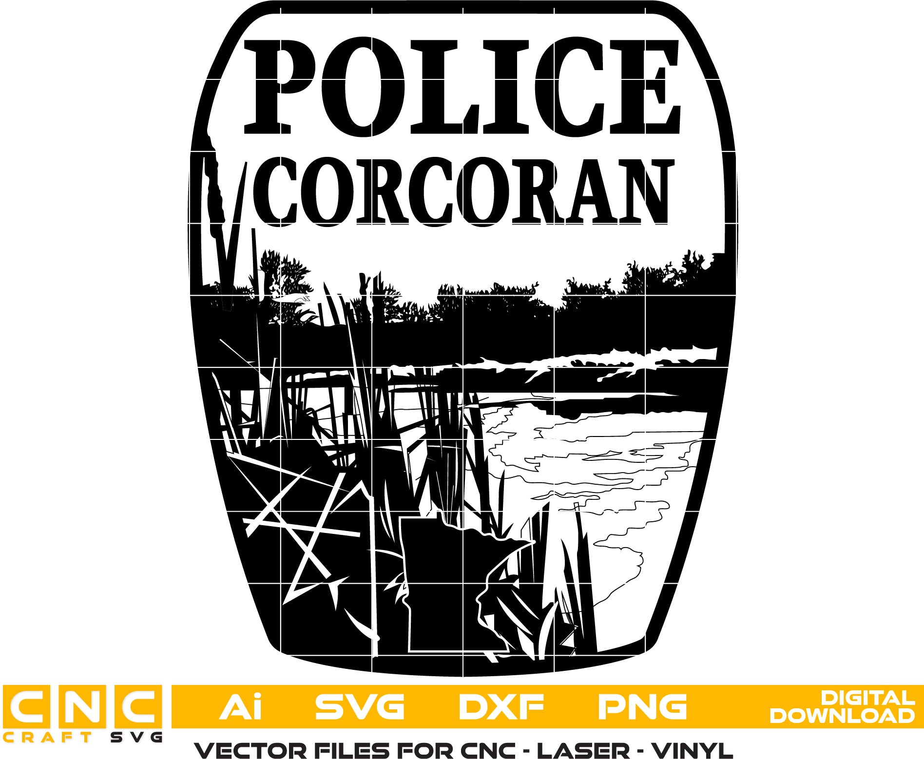 Corcoran Police Badge – Digital Download