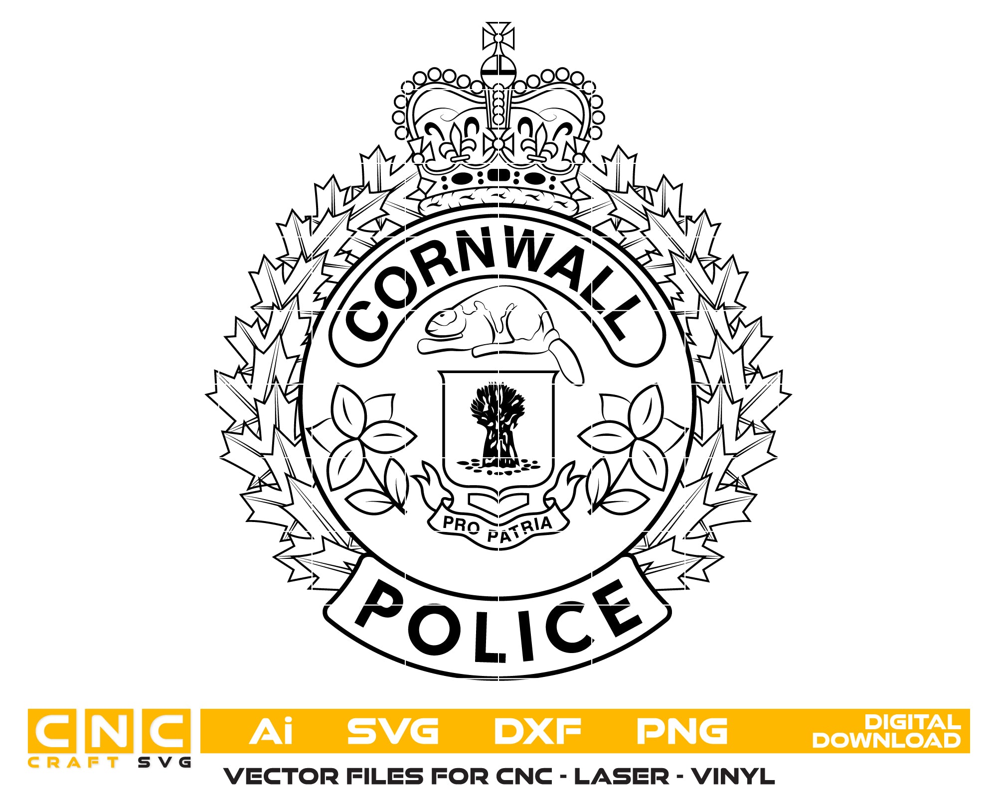 cornwall police service patch svg, cornwall ontario police patch vector, cornwall canada police svg emblem, ontario law enforcement patch svg, #support