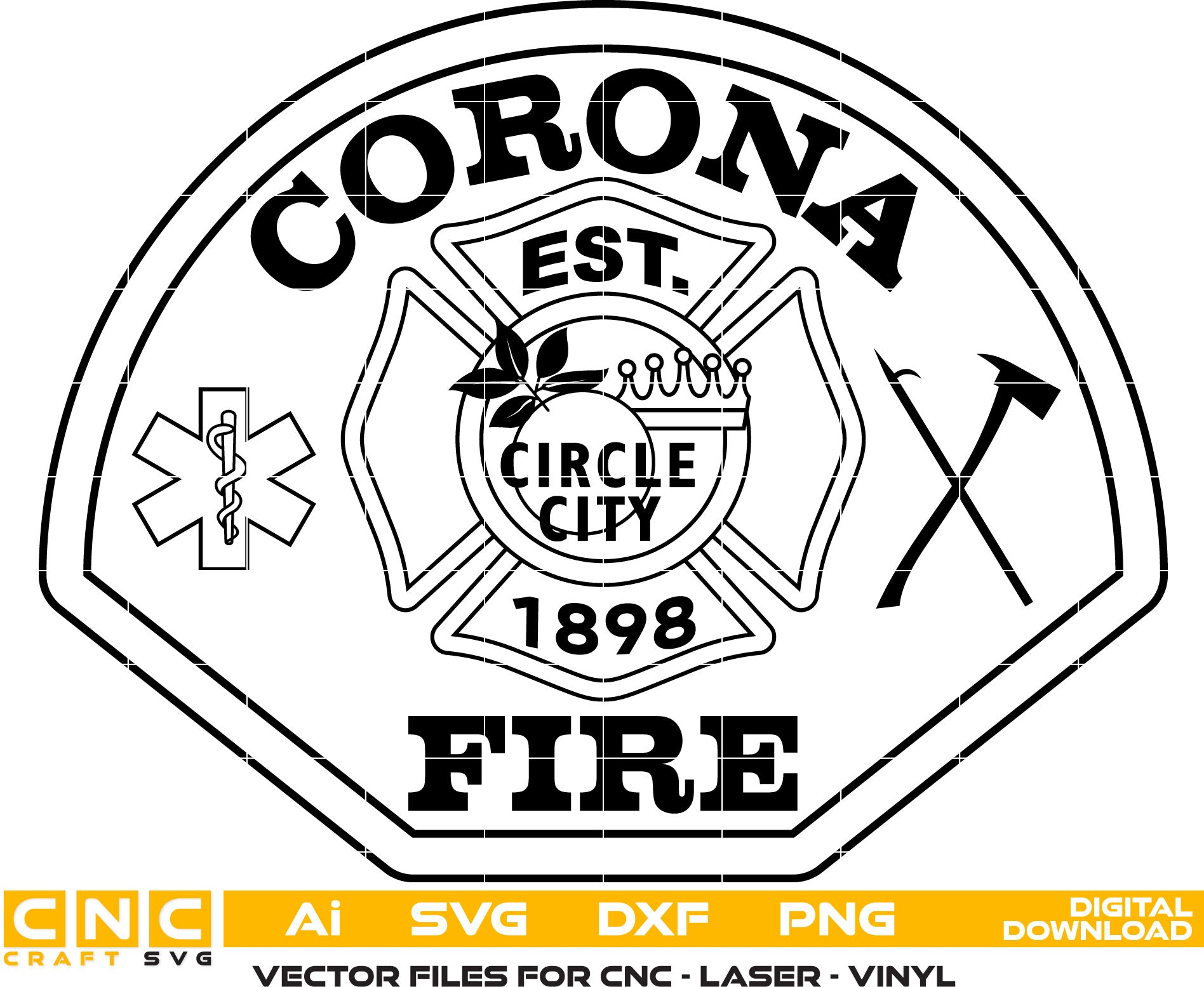 Corona Fire Dept. Badge