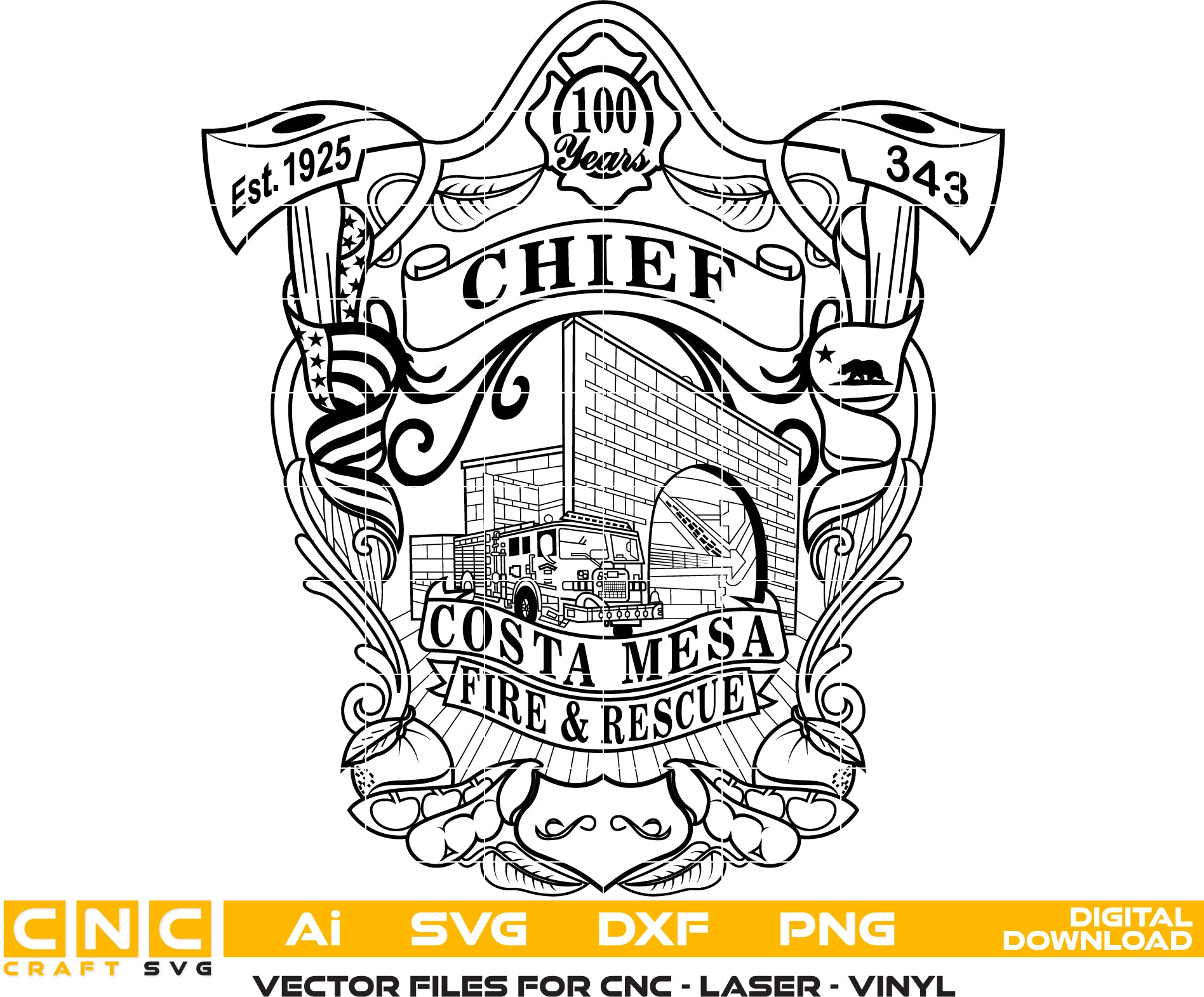 Costa Mesa Fire & Rescue Badge