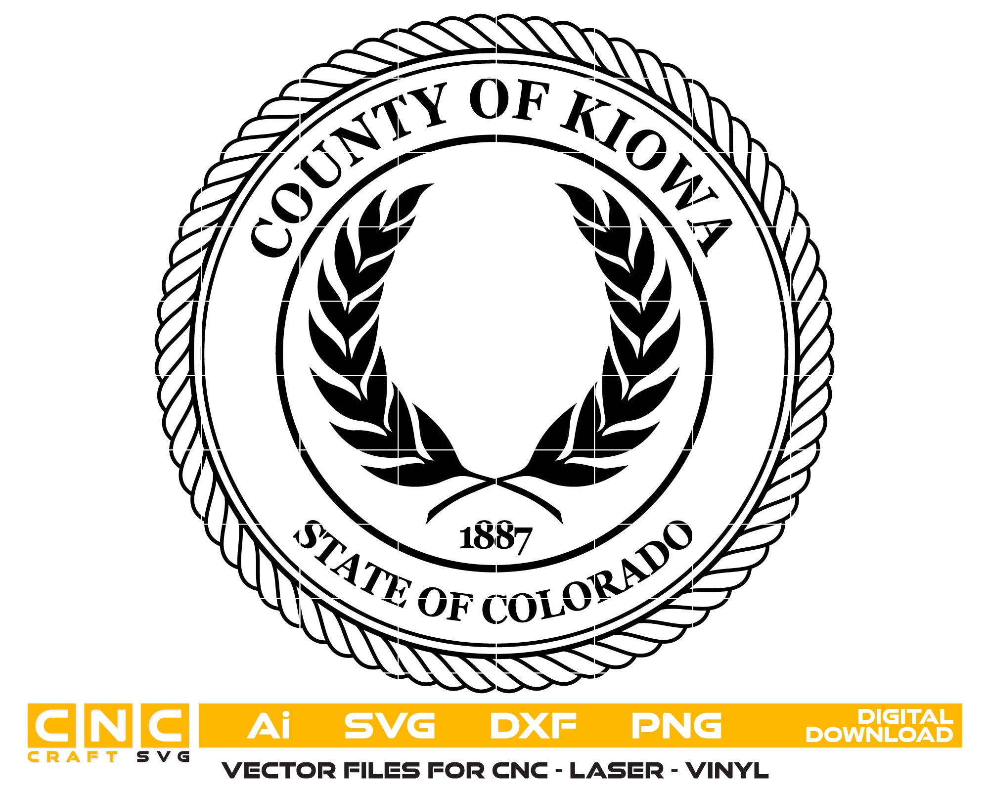 County of Kiowa State of Colorado Logo Digital File