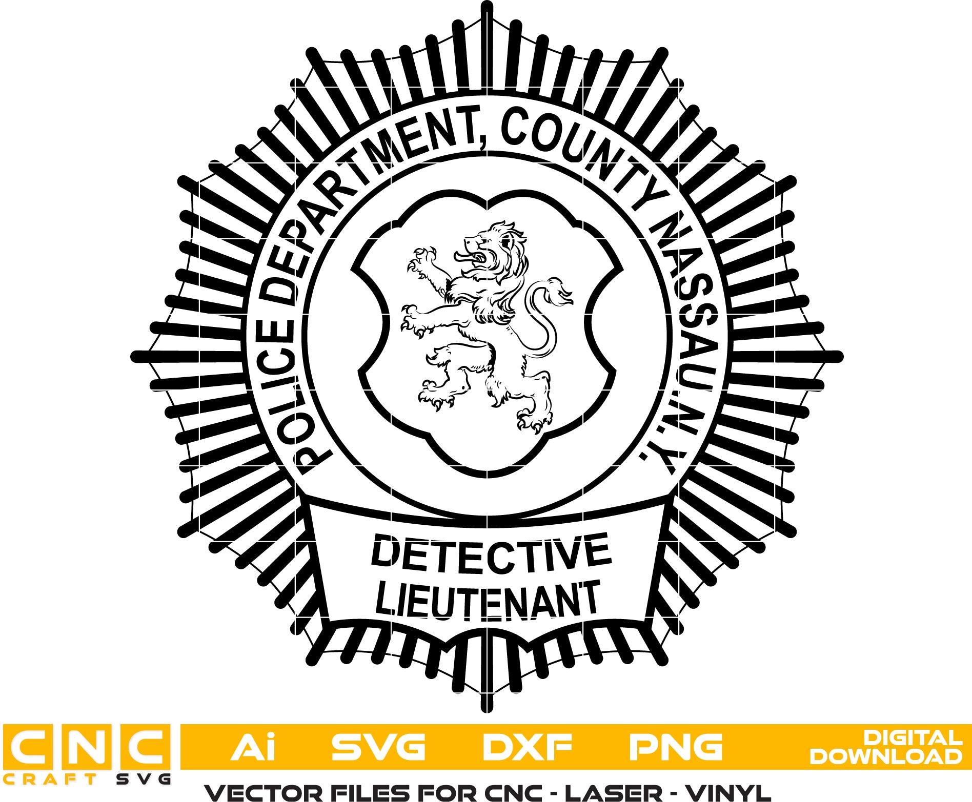 Nassau County Police Detective Badge