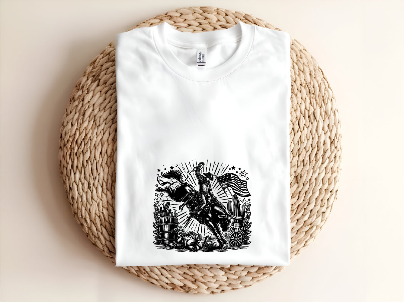 Cowboy Riding Vector File | Rodeo Cowboy Design for CNC, Vinyl, and Printing
