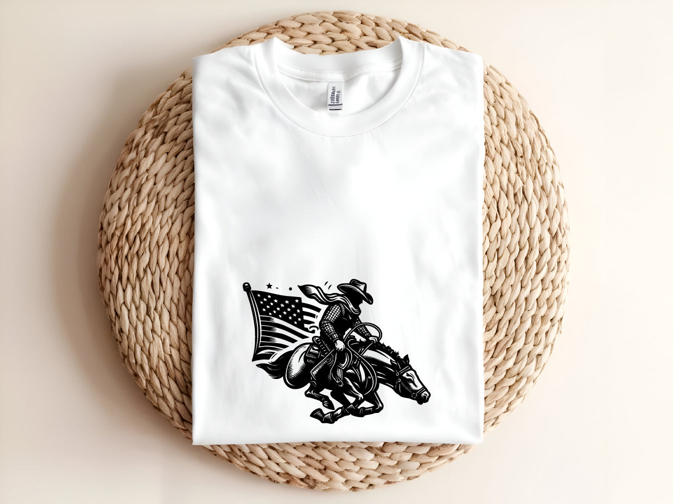 Cowboy Riding Galloping Horse Vector