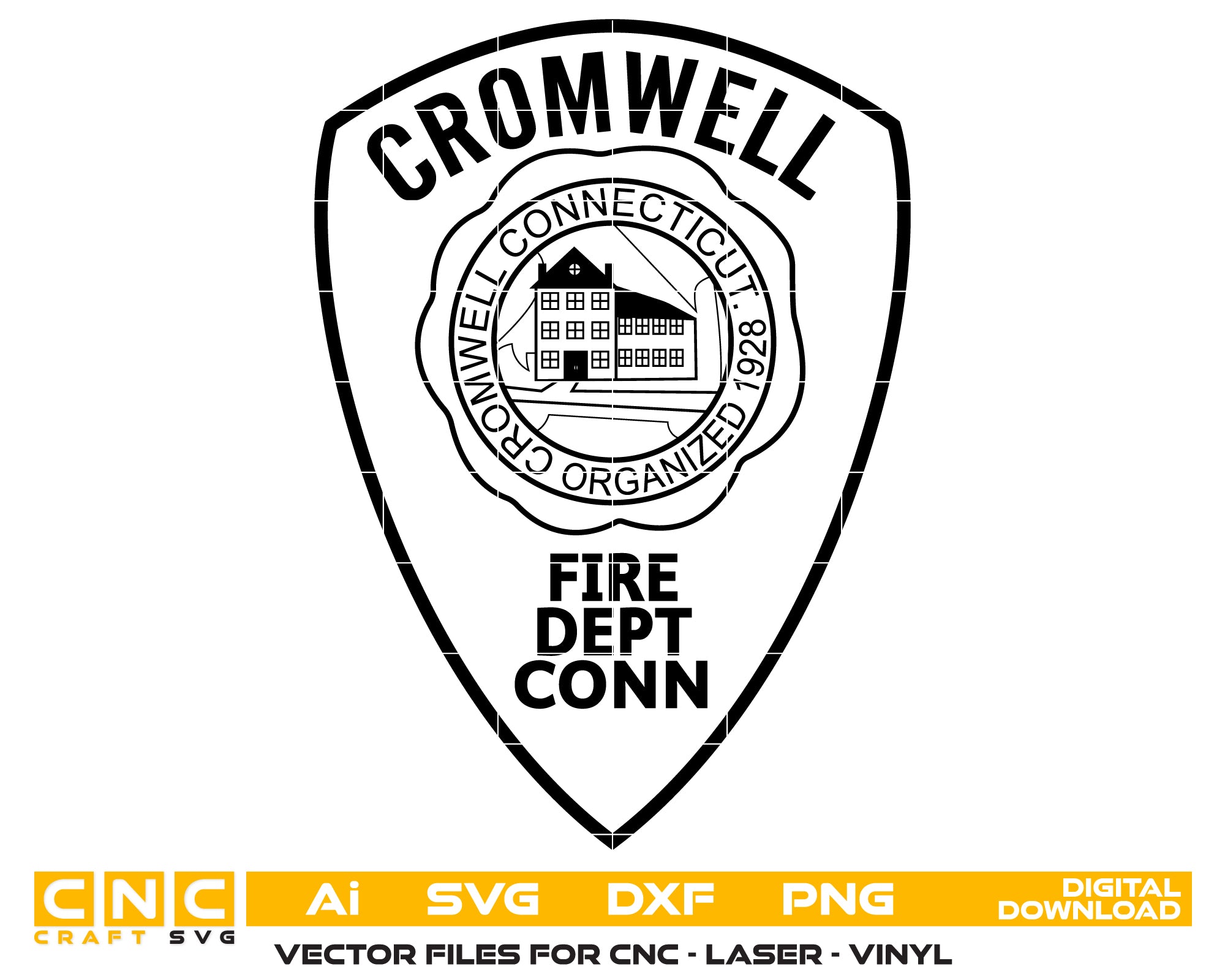 cromwell fire department patch svg, cromwell connecticut fire patch vector, cromwell ct fire department svg emblem, connecticut firefighter patch svg, #support