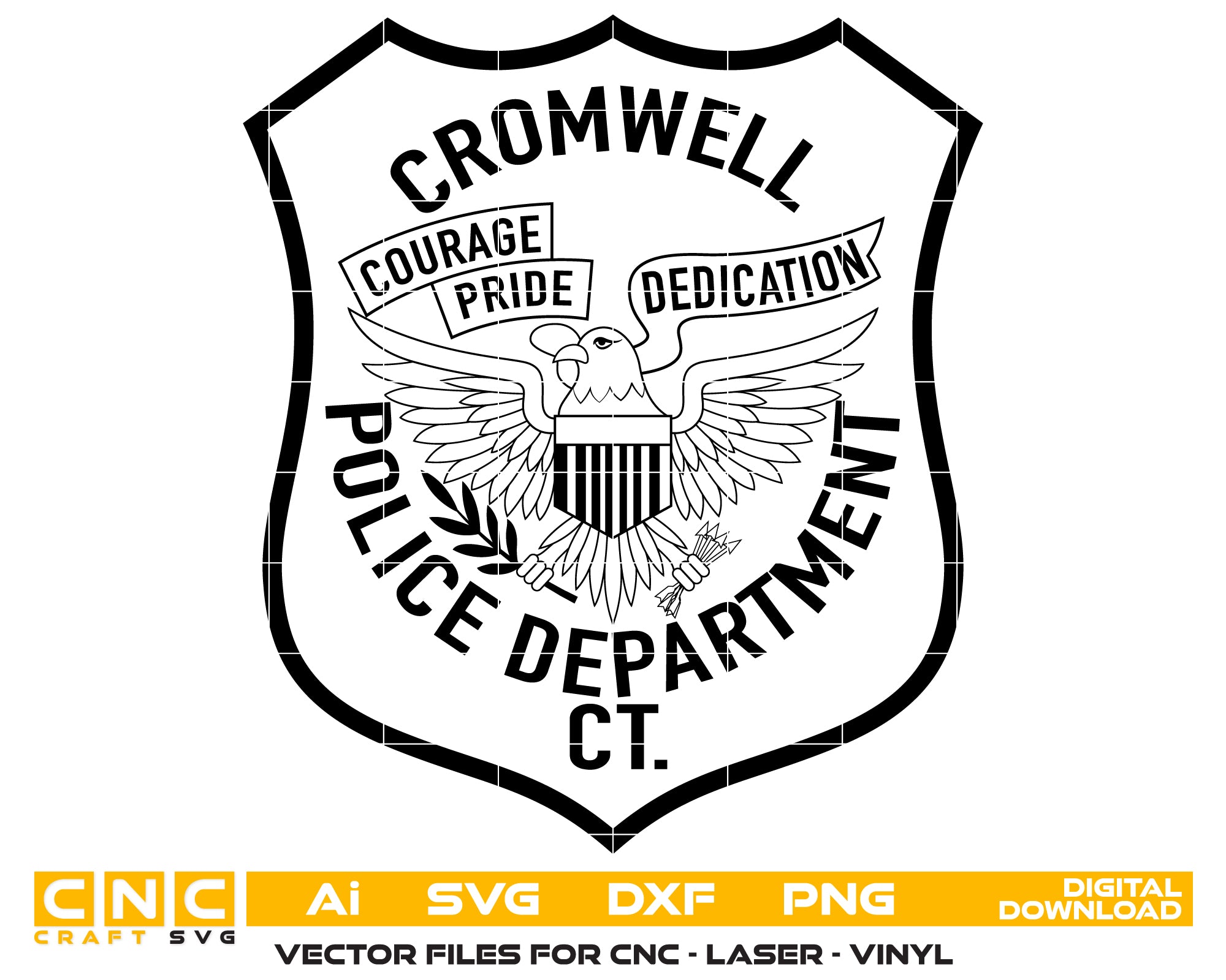 Cromwell Police Department Patch SVG, Cromwell Connecticut Police Patch Vector, Cromwell Police Emblem SVG, Connecticut Police Patch Vector, Cromwell PD Patch