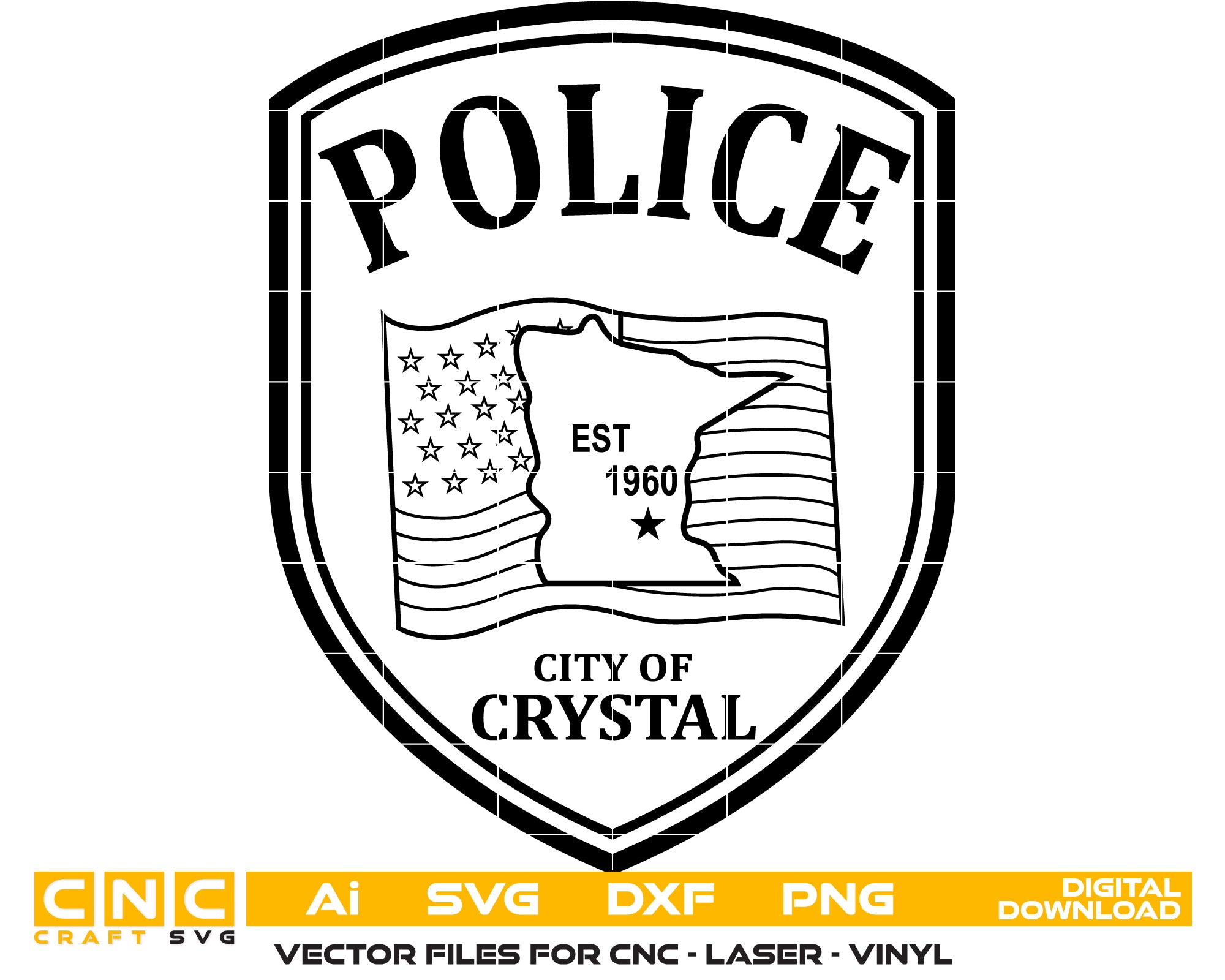 Crystal Police Badge