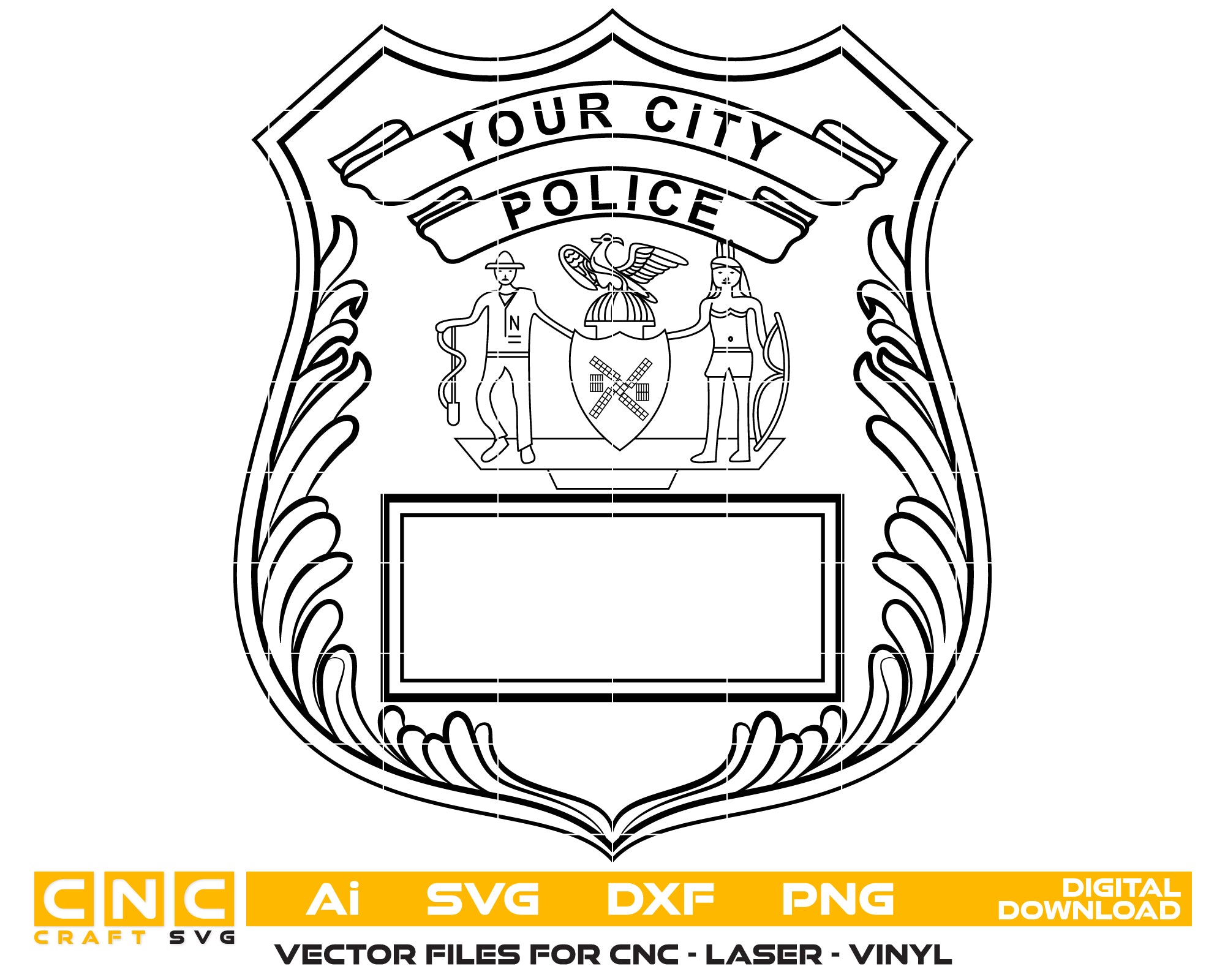 custom police badge new york svg, personalized police badge svg ny, new york custom police badge vector design, ny law enforcement badge svg, custom police emblem new york