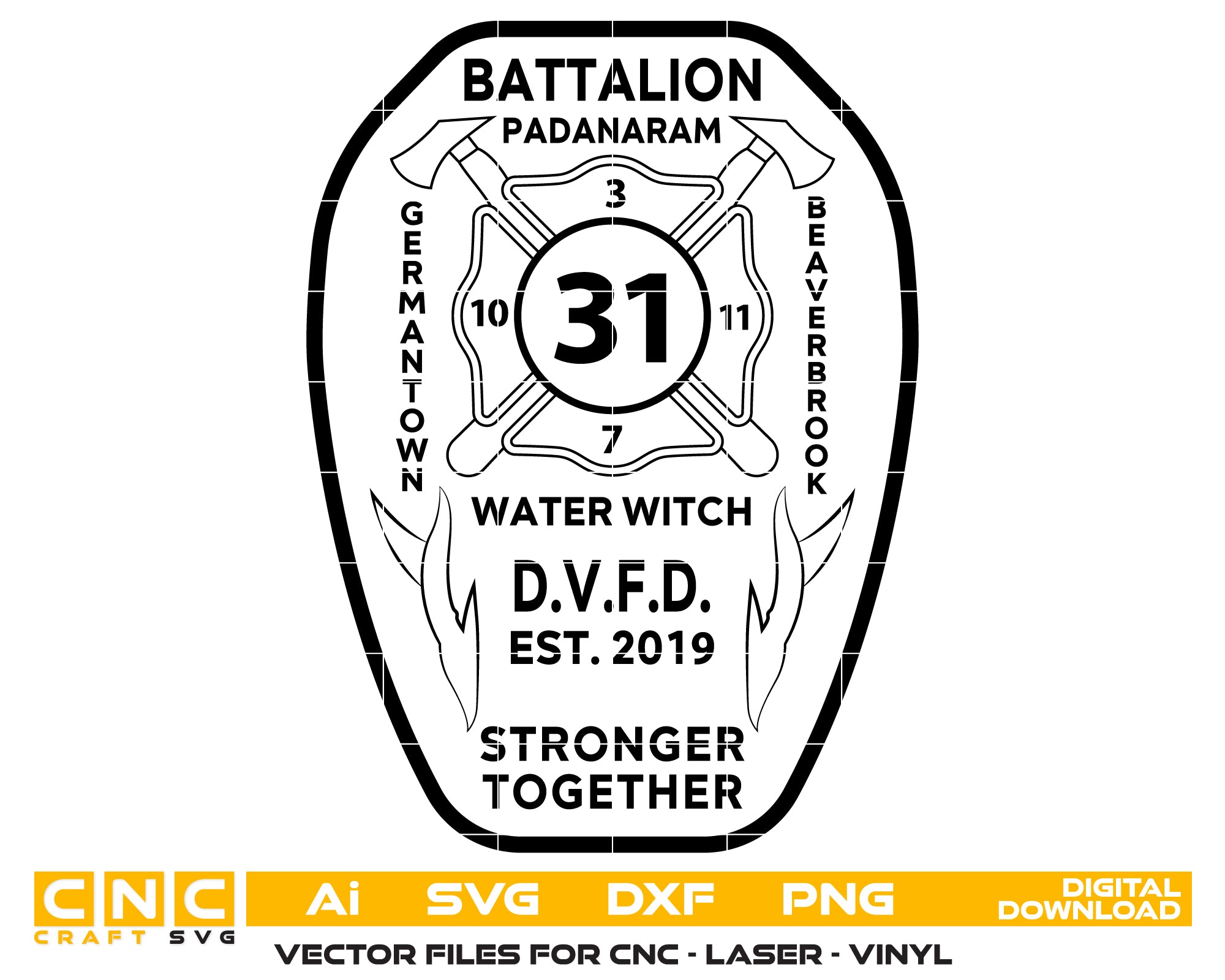 Danbury Fire Department Badge SVG, Connecticut Fire Department Badge Vector, Danbury Fire Badge, Firefighter Badge SVG, Fire Department Badge Vector