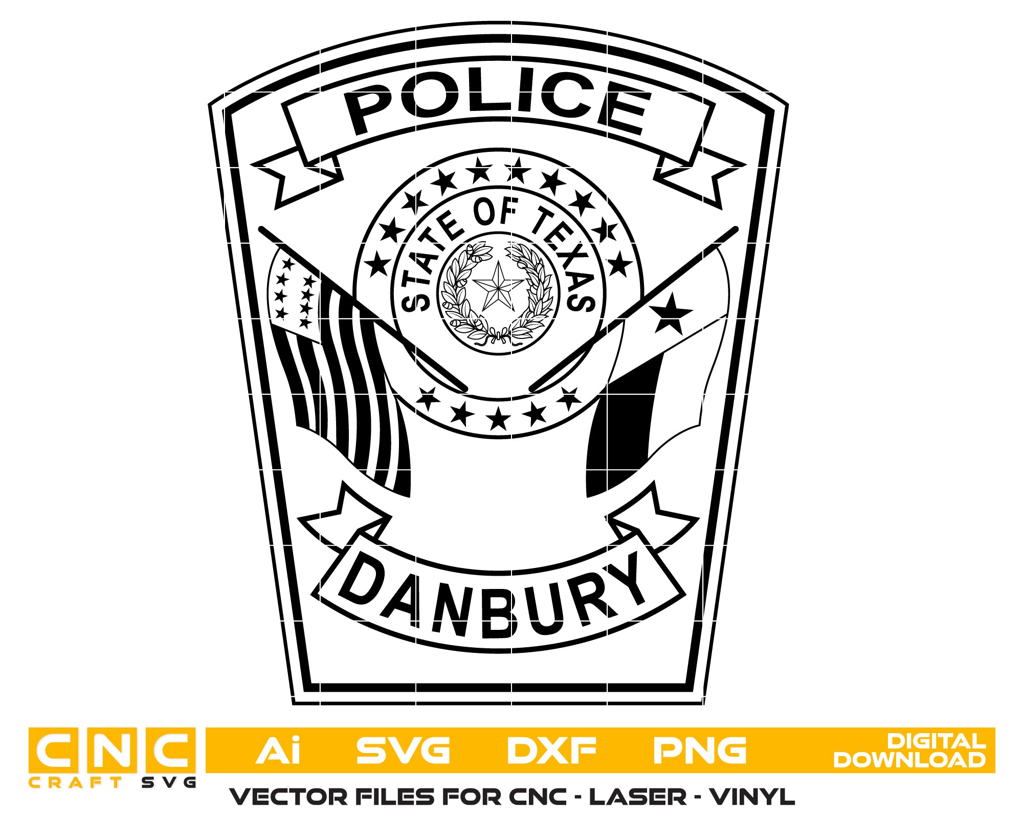danbury police department patch svg, danbury texas police patch vector, danbury tx police svg emblem, texas law enforcement patch svg, #support