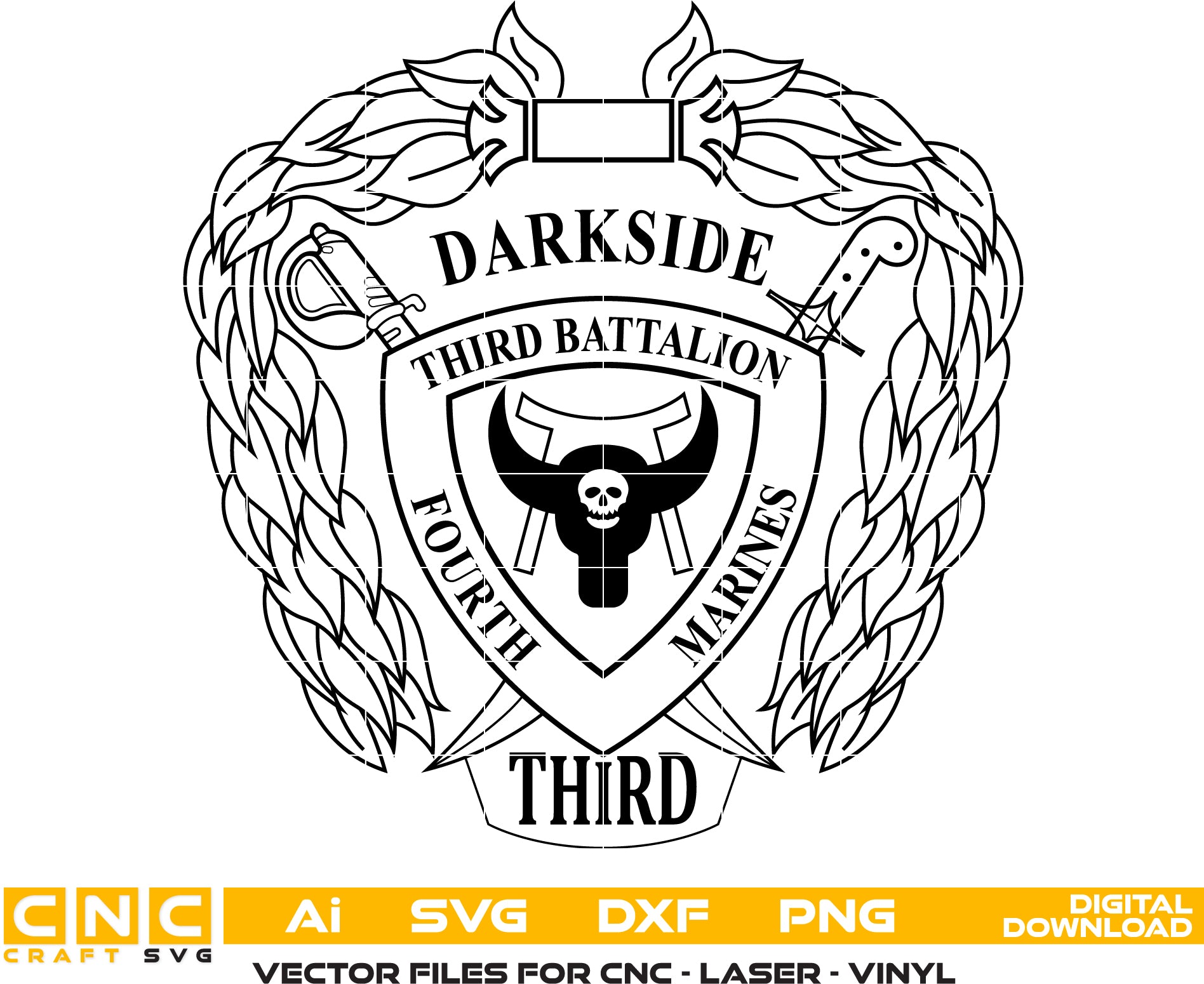 Darkside 3rd Battalion 4th Marines Logo