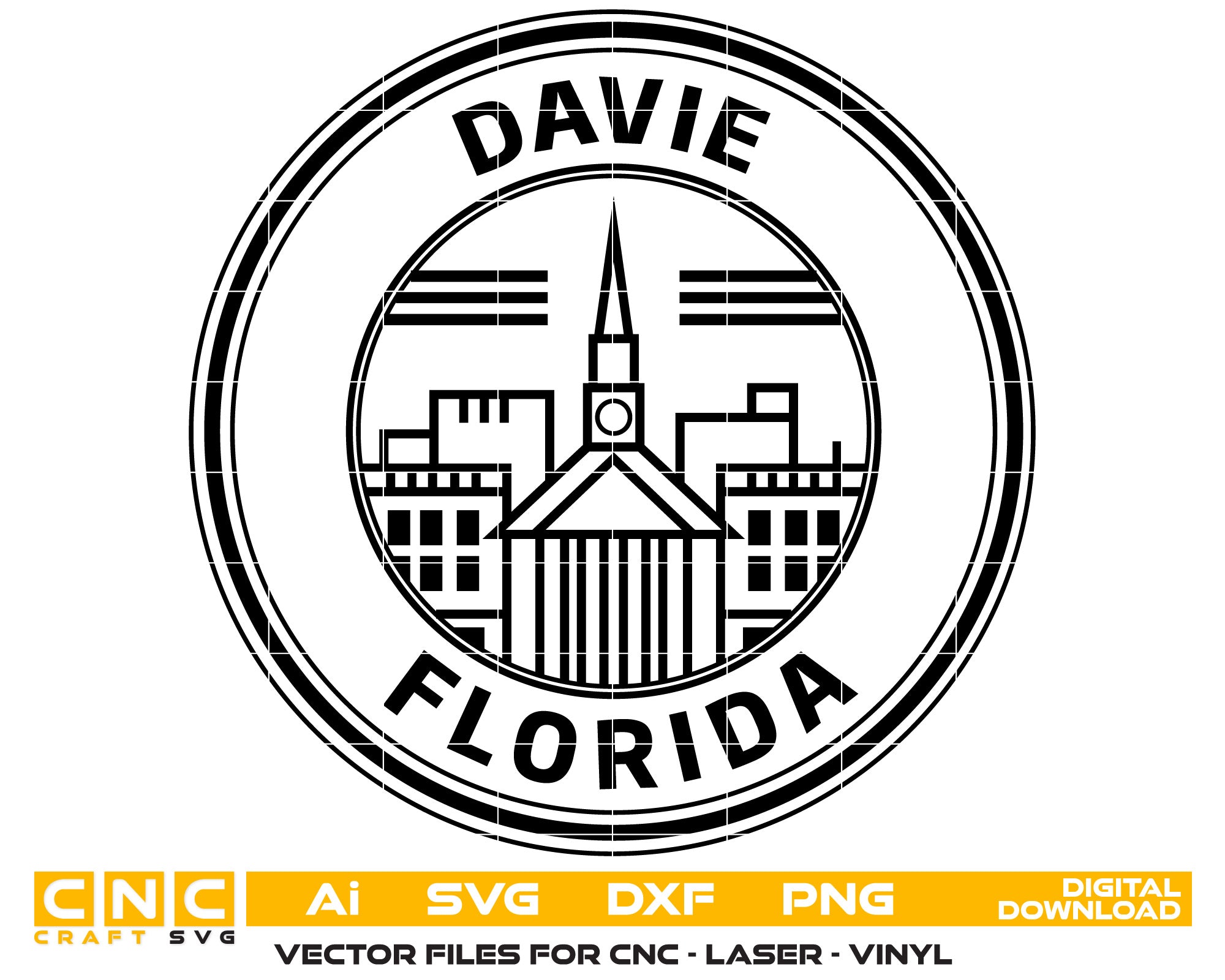 Davie Florida Seal Vector
