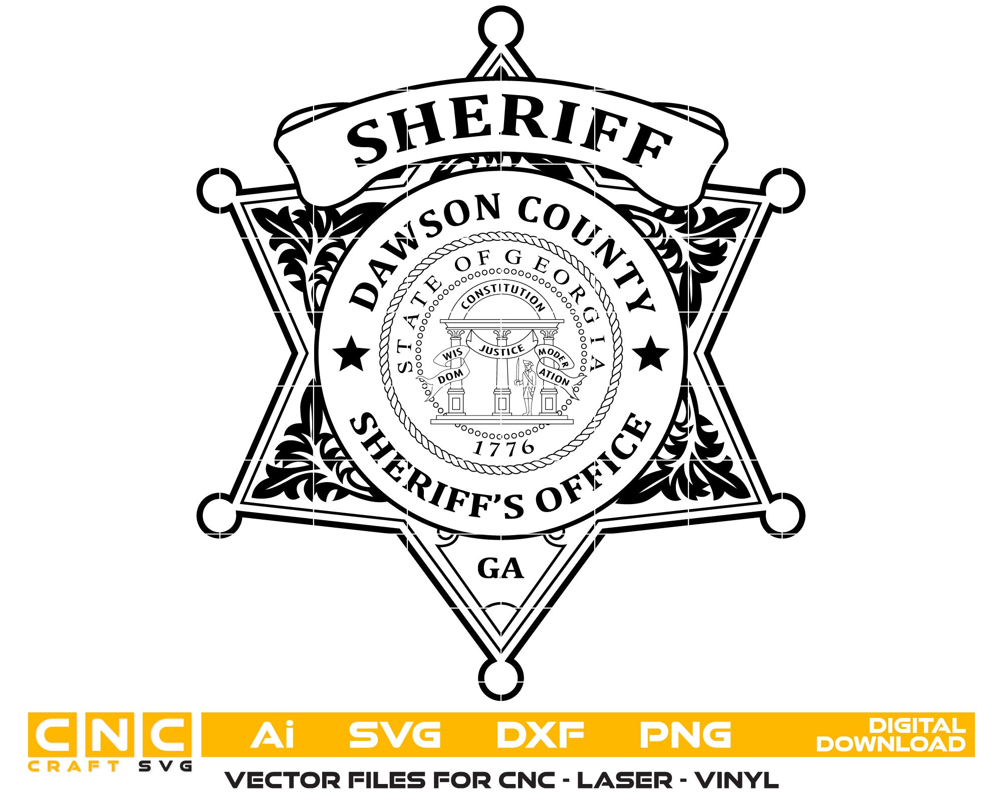 Dawson County Sheriff’s Office Badge
Sheriff’s Office Badge
Sheriff Badge
Sheriff Badge SVG
Georgia Sheriff Badge