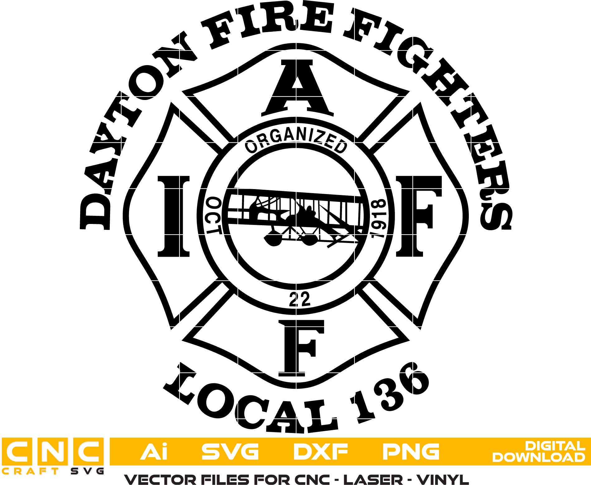 Dayton Firefighters Badge – Digital Download