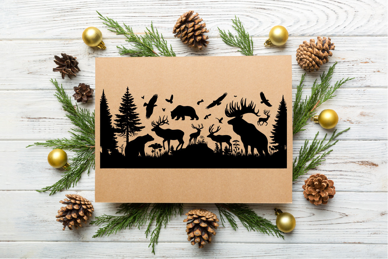 Deer Family Silhouette SVG