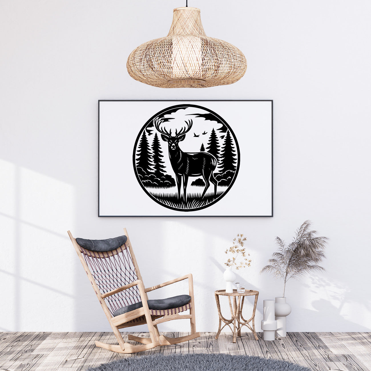 Deer Mountain Forest Svg