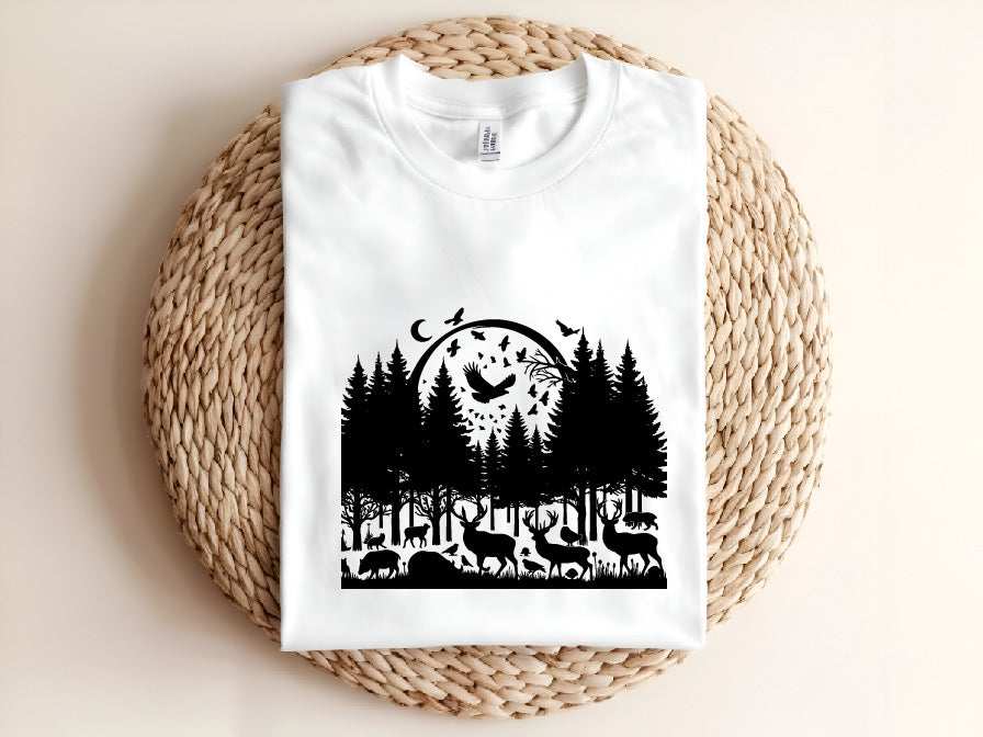 Deer and Tree Element SVG