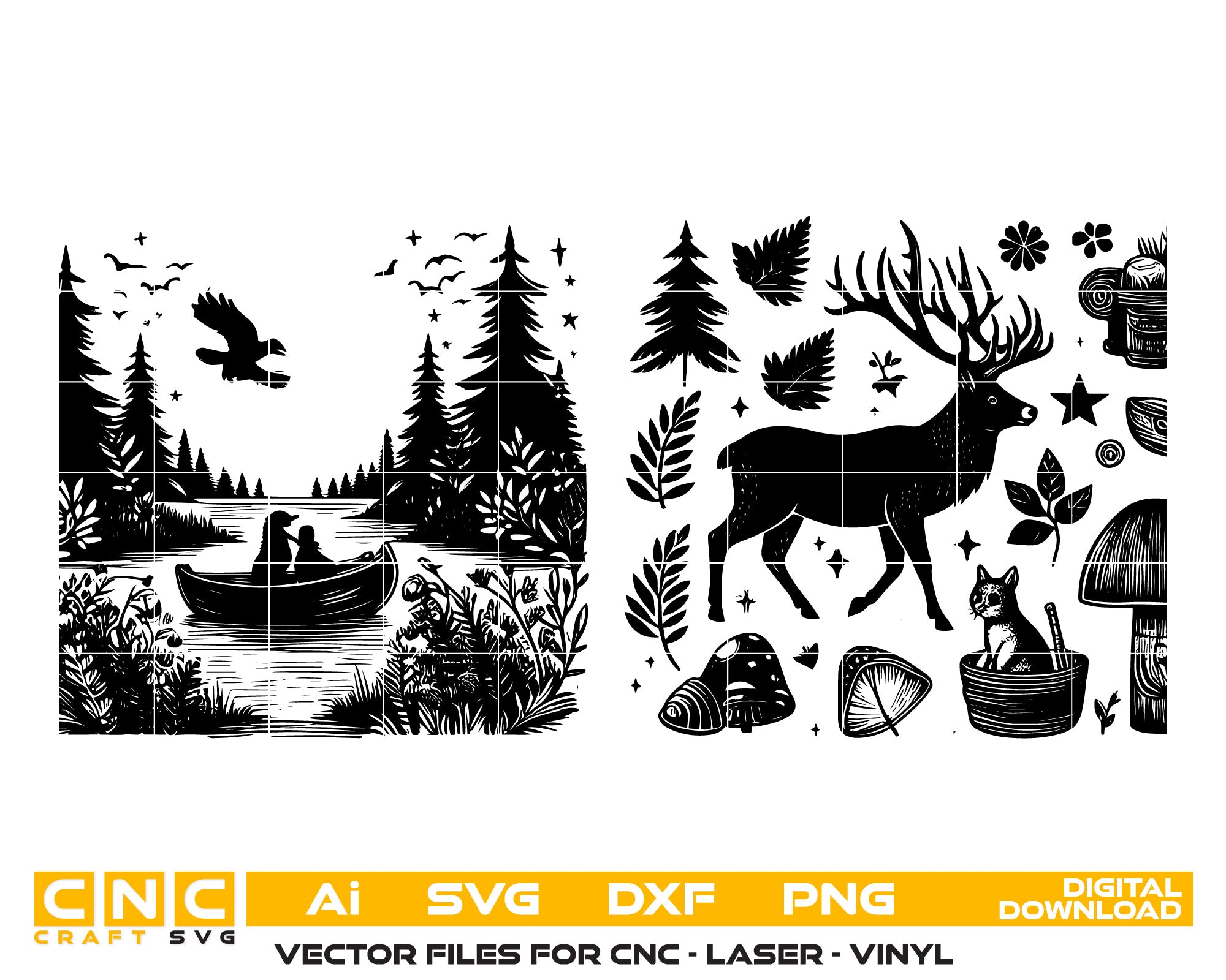 Deer in the Forest Animals SVG