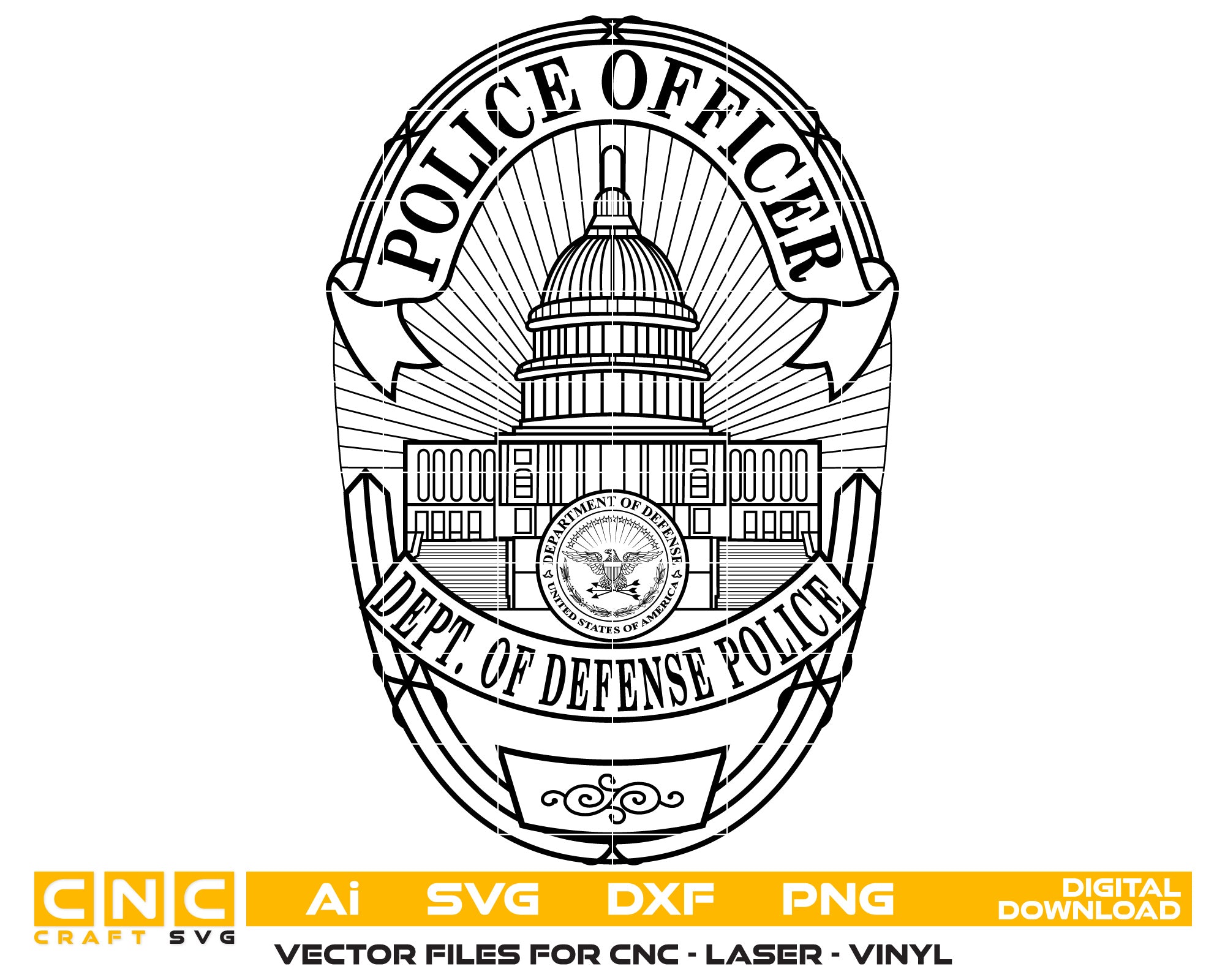 Defense Police Officer Badge