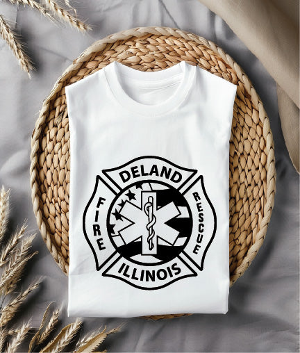 Deland Illinois Fire Rescue Badge