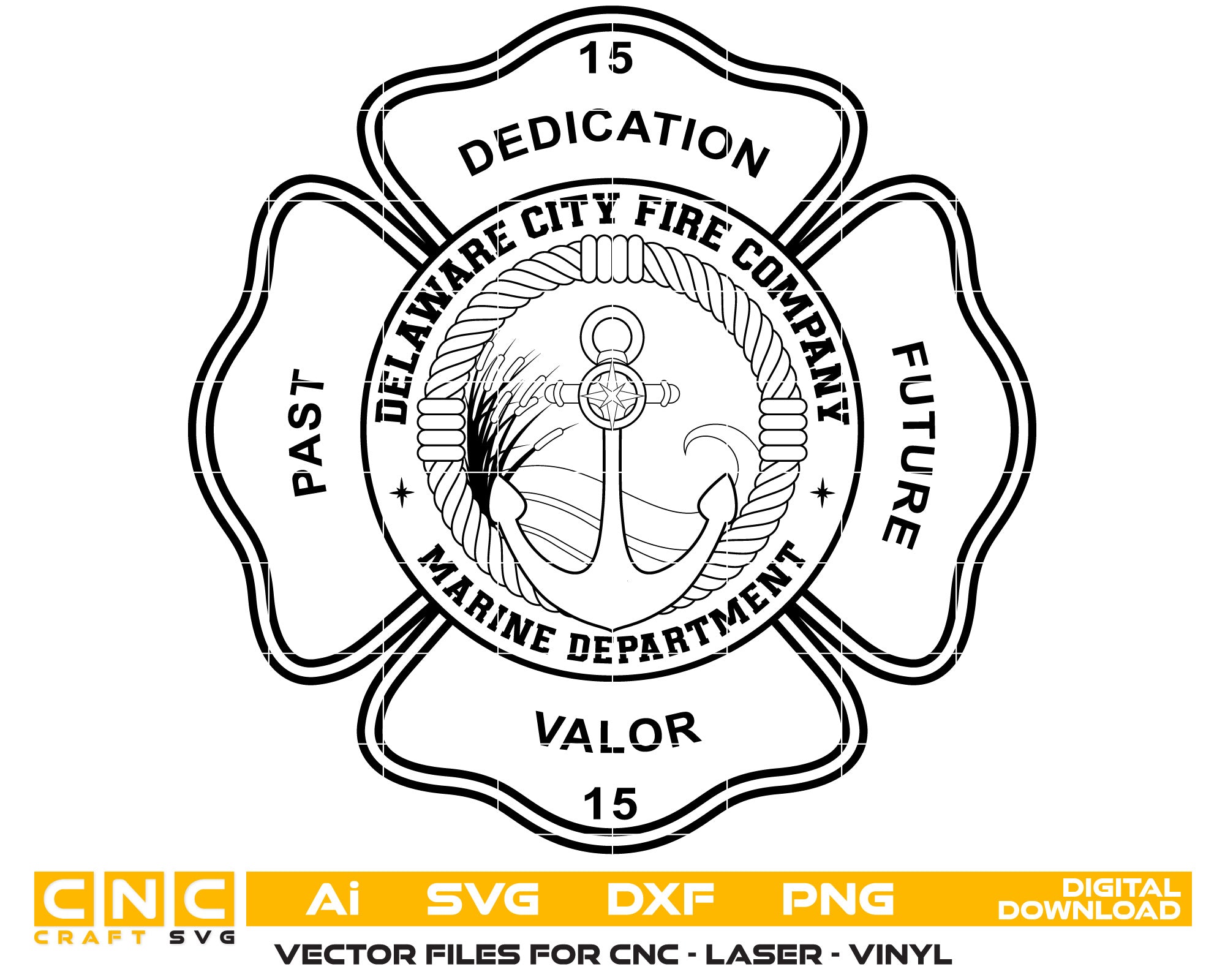 Delaware City Fire Company Marine Department Seal