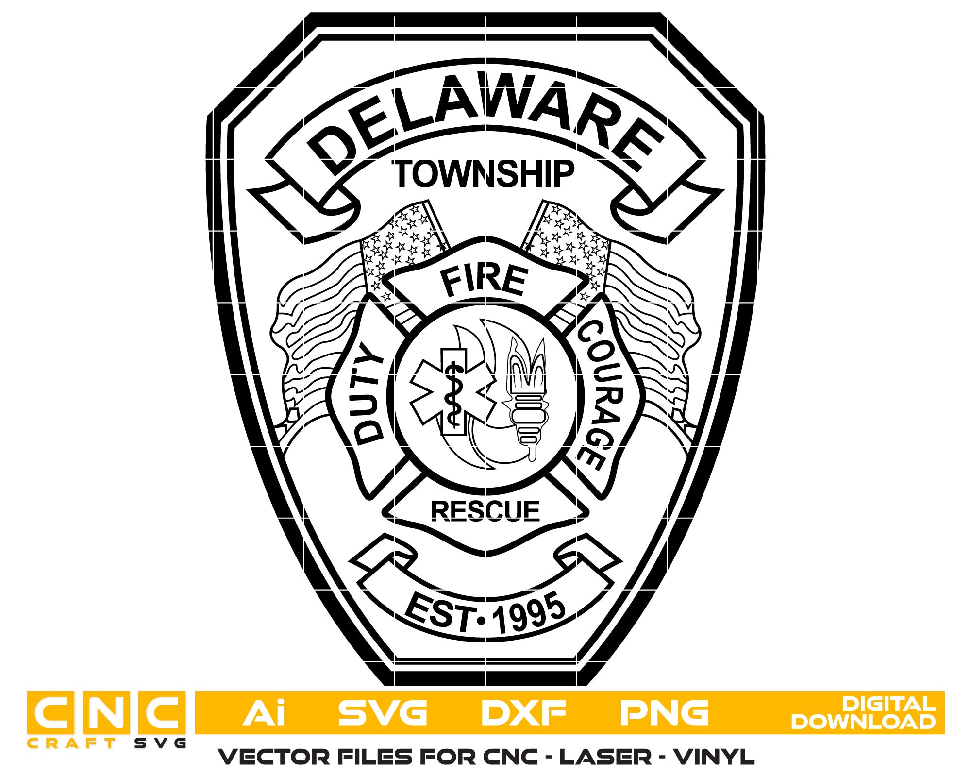 Delaware Township Fire Resque Badge