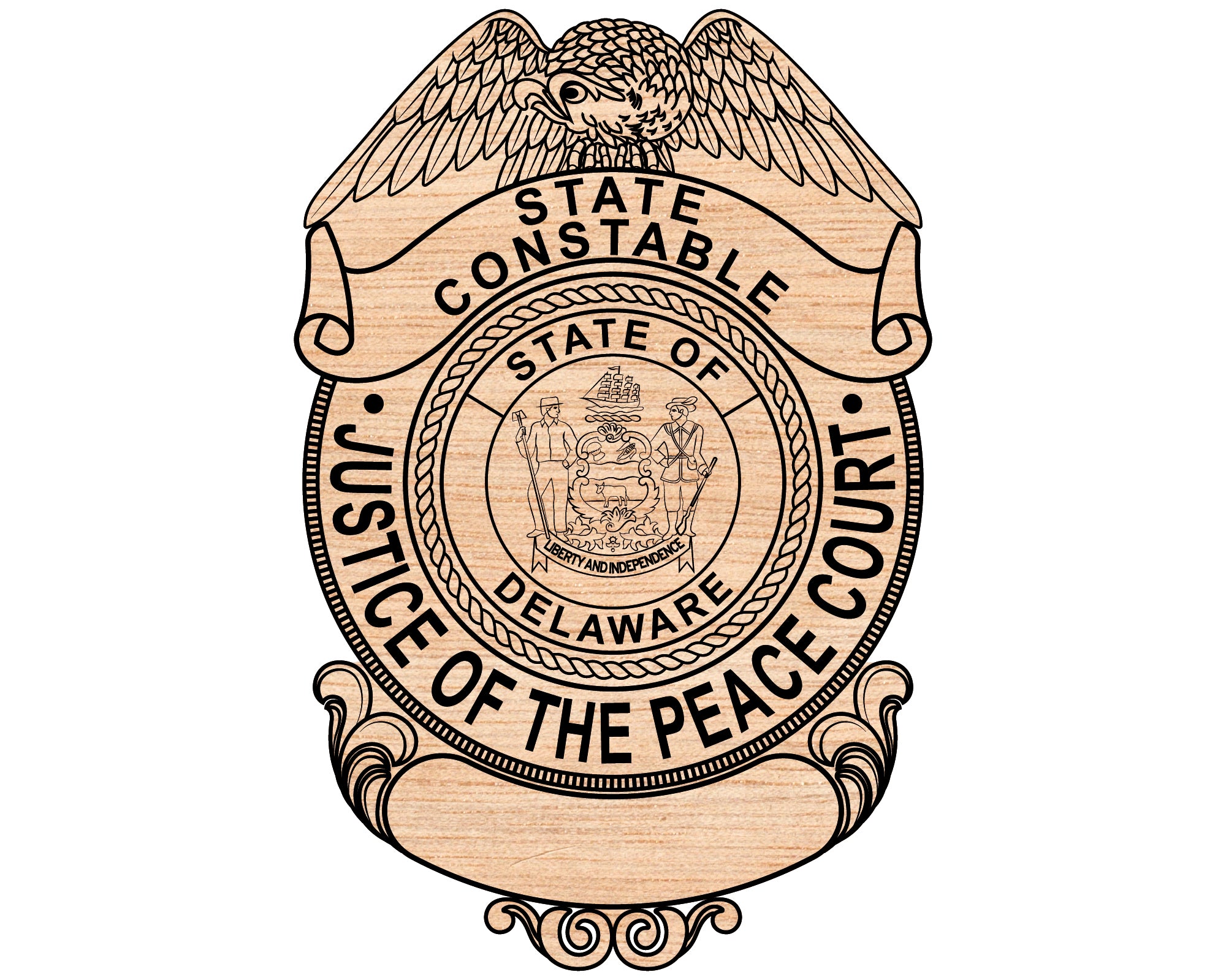 Delaware State Constable Badge SVG, Justice of The Peace Court Badge Vector, Delaware Law Enforcement Badge SVG, Constable Logo Digital File, Delaware Police Badge SVG