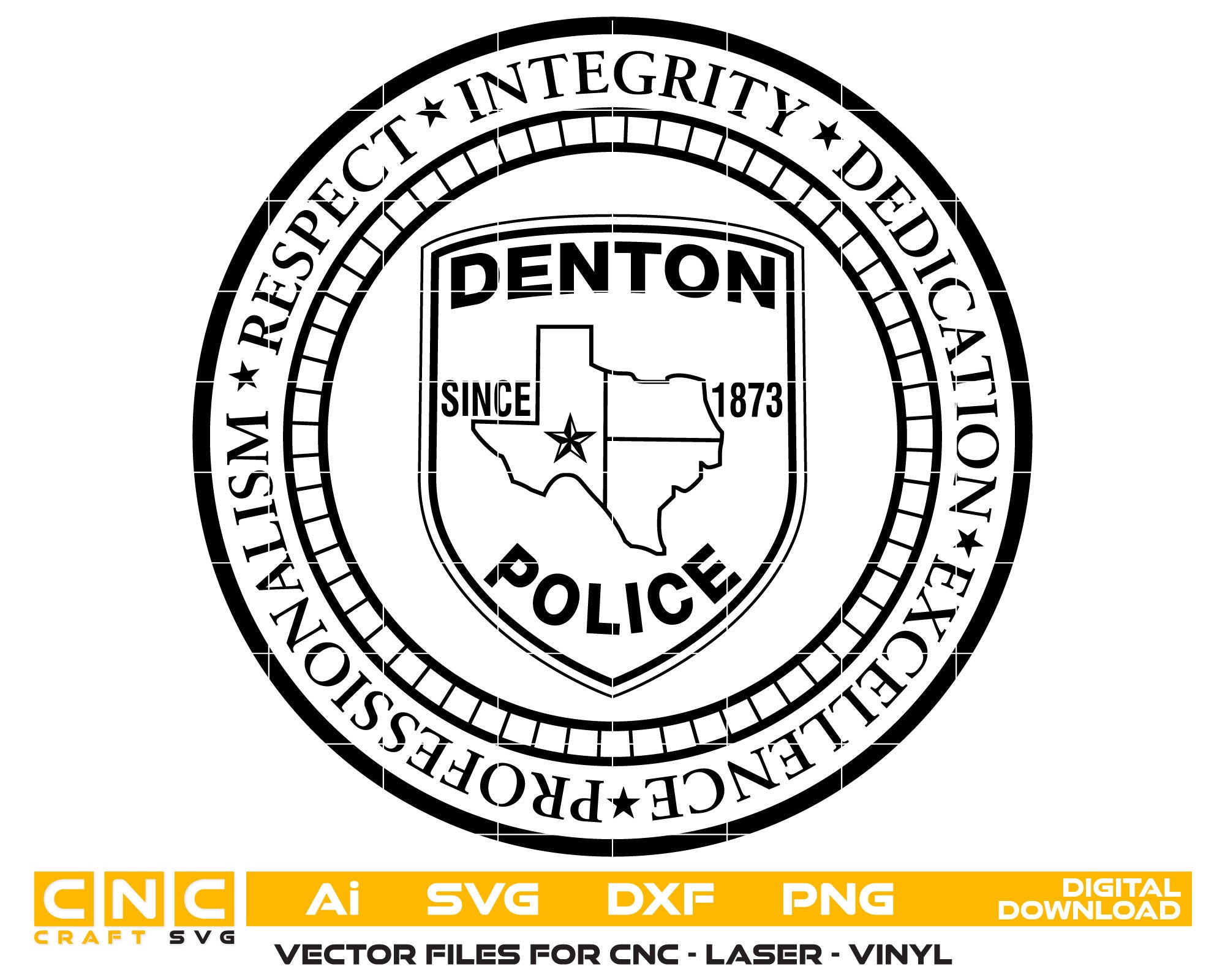 Denton Police Department Patch
