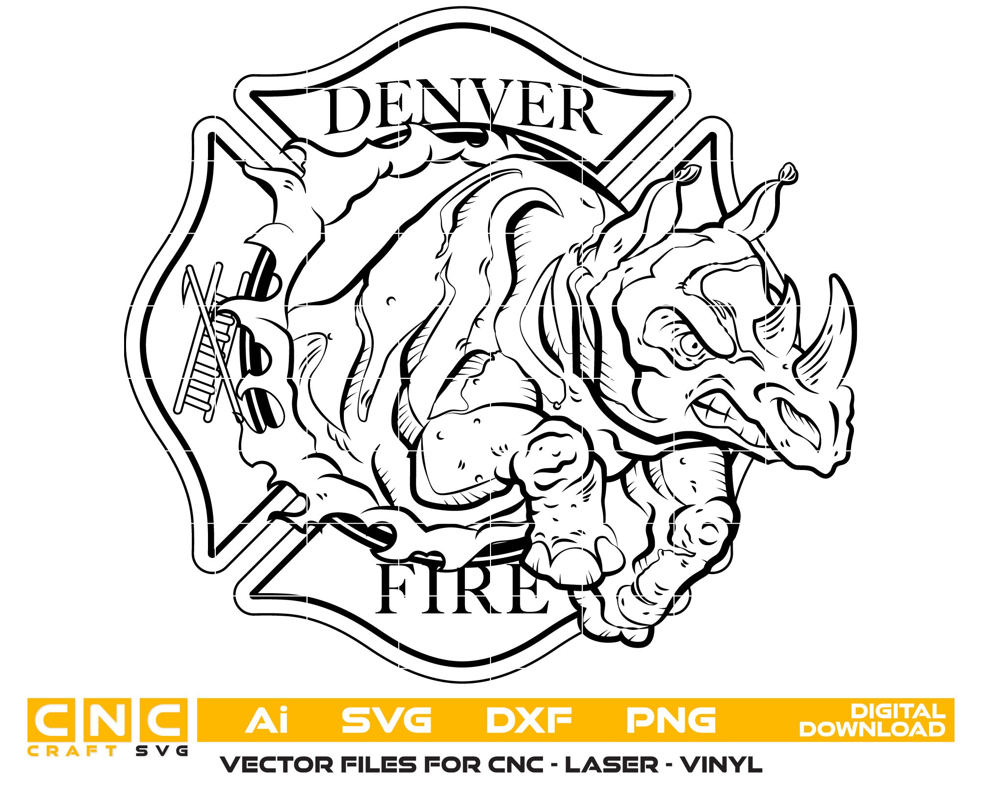 Denver Fire Department Badge SVG