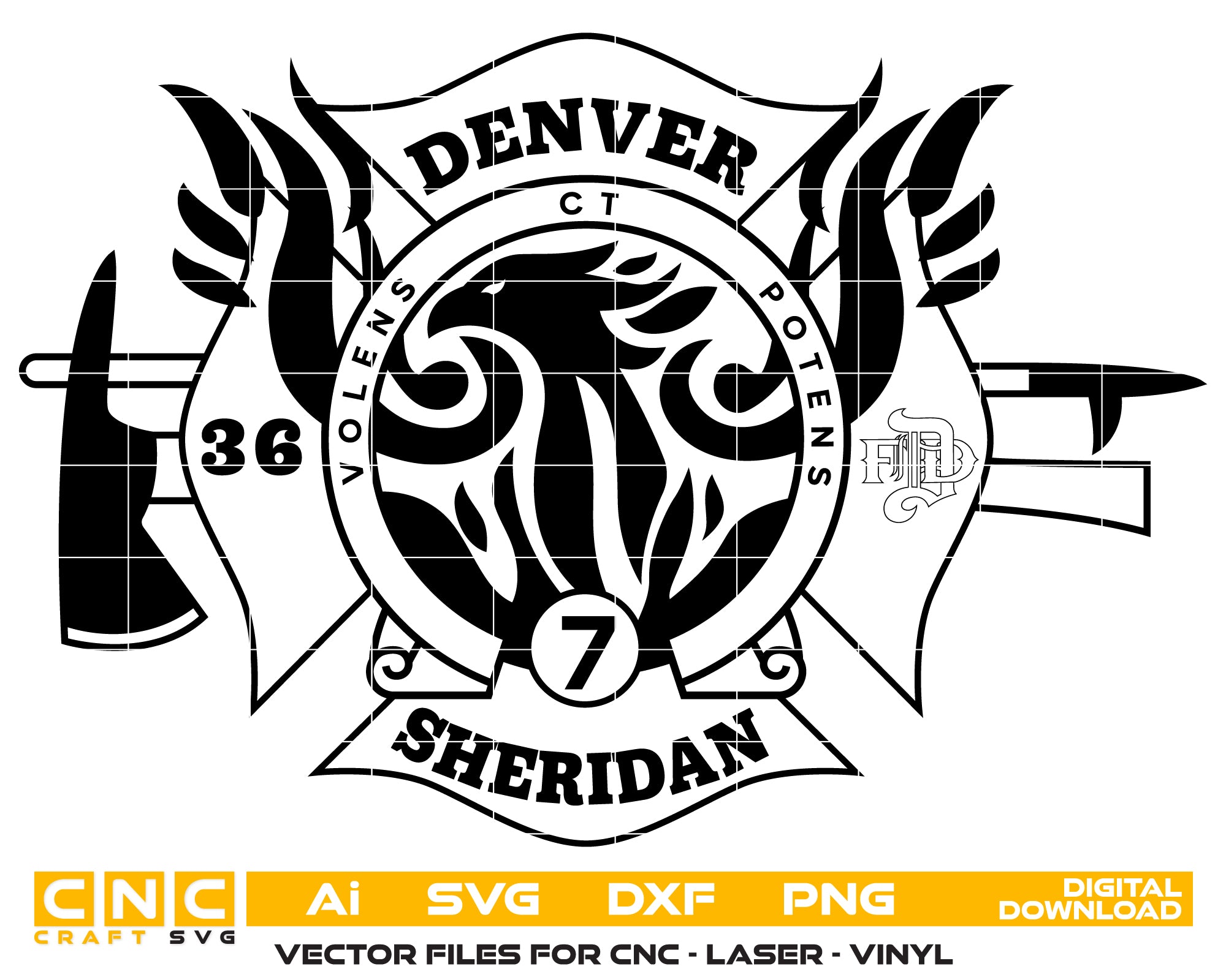 Denver Station 36 Fire Department Logo – Vector File