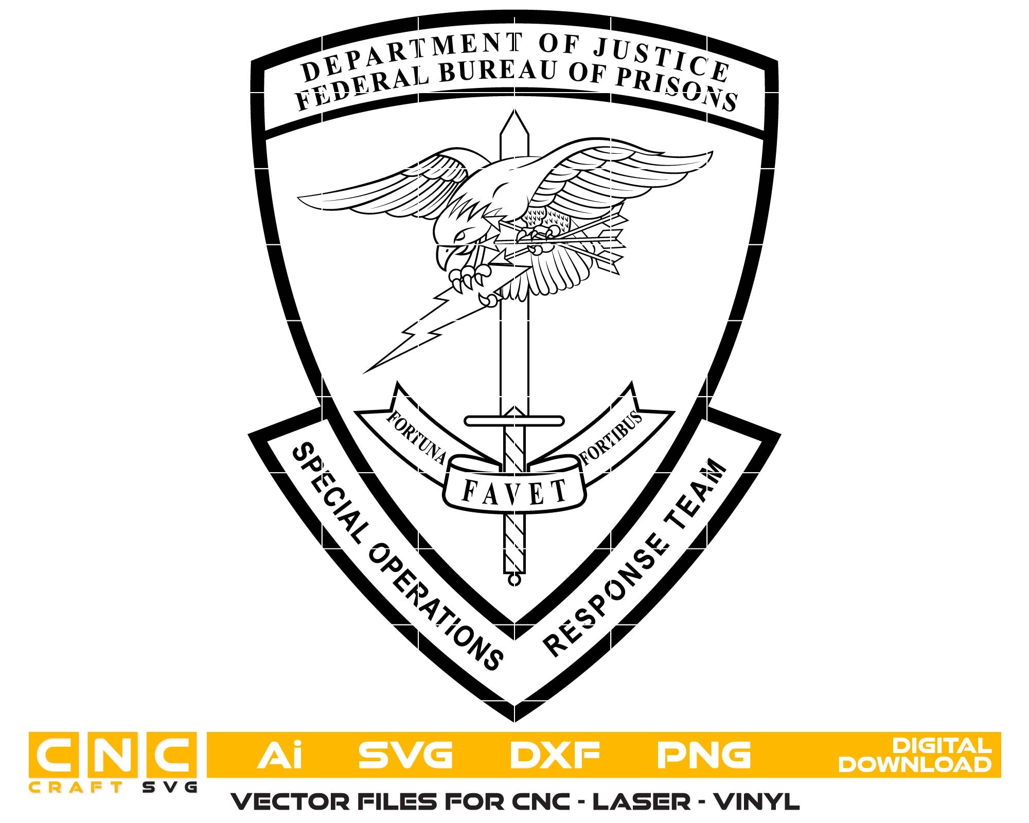 DOJ Federal Bureau Of Prisons Badge SVG, Federal Corrections Emblem Vector, Bureau Of Prisons Badge SVG, U.S. Prison Officer Badge Vector, DOJ Law Enforcement SVG