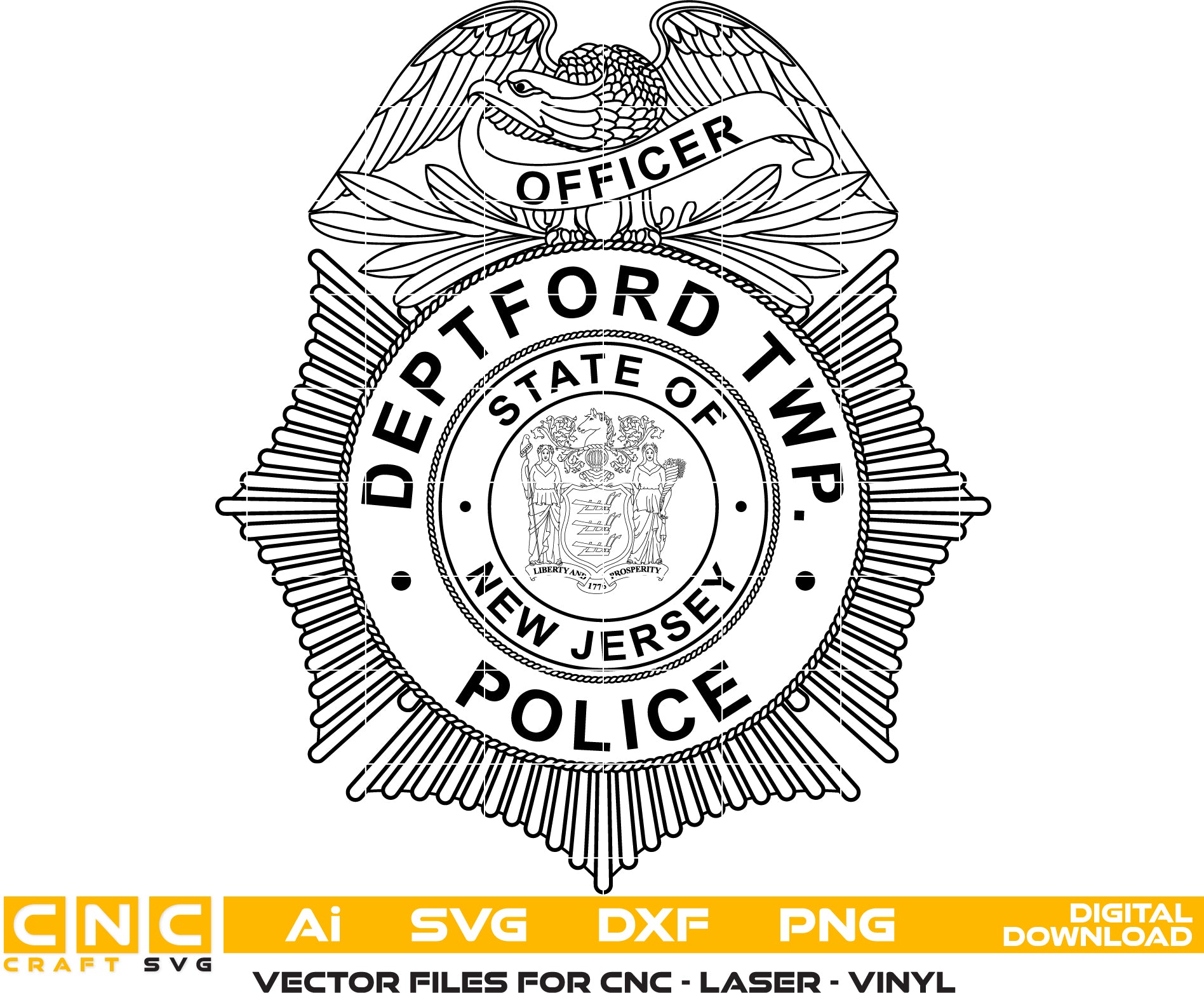 Deptford Twp. Police Officer Badge – Digital Download